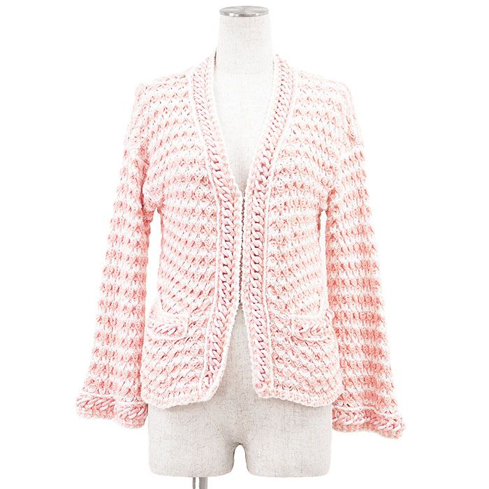 極美品】CHANEL シャネル カーディガン P58578 COCOマークチャーム
