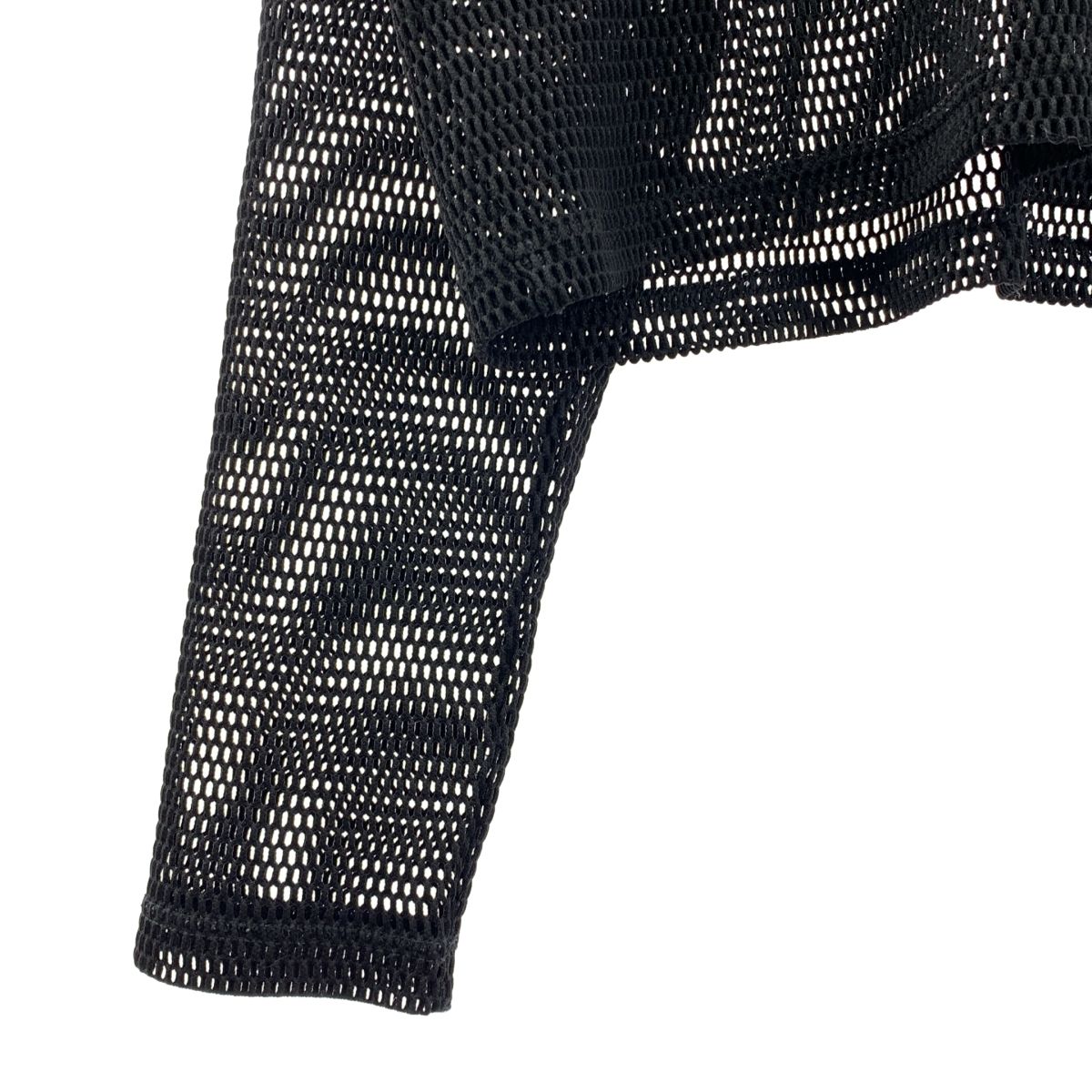 JUNYA WATANABE / ジュンヤワタナベ | 2023AW | メッシュ クロップド カットソー | M | ブラック | レディース JUNYA WATANABE / ジュンヤワタナベ | 2023AW | メッシュ クロップド