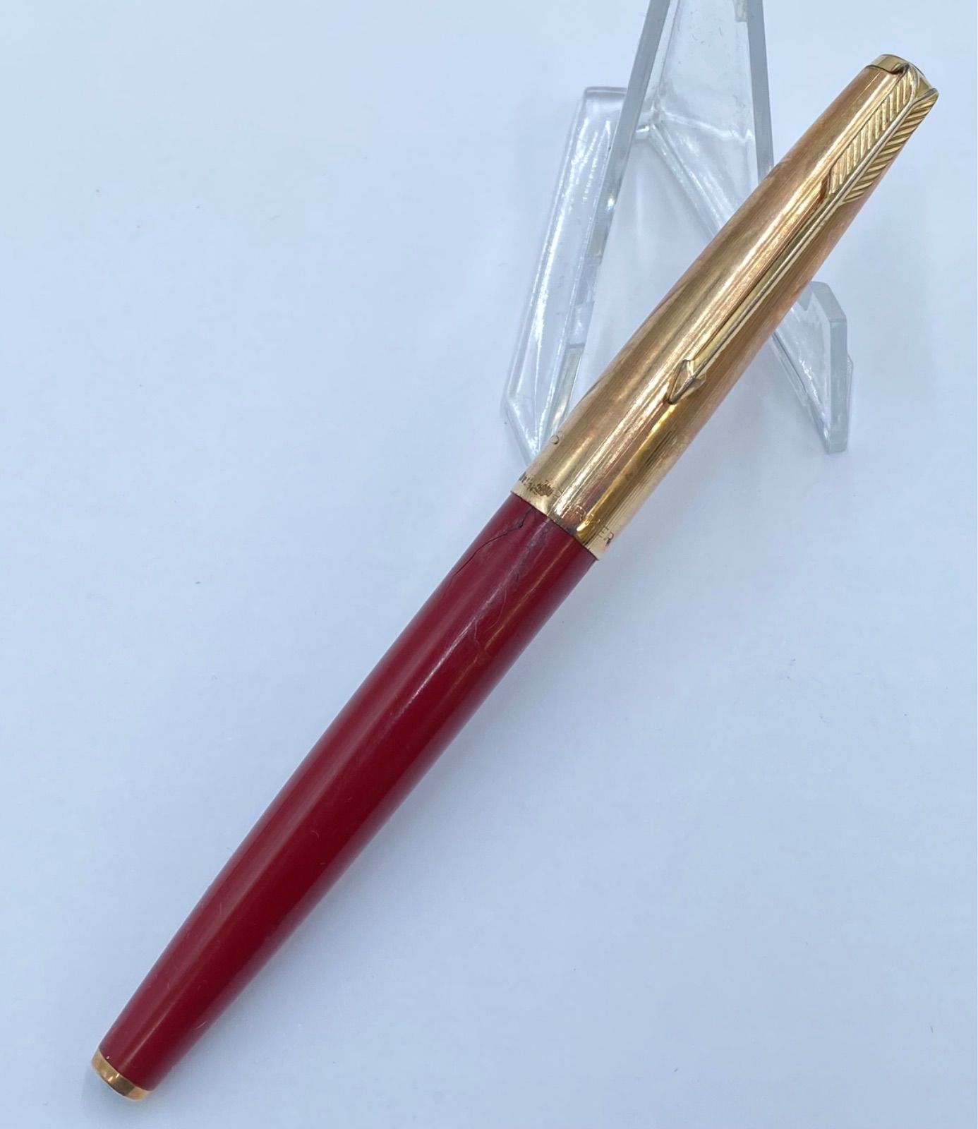 PARKER パーカー61 万年筆 ボルドー ゴールド ケース付き - メルカリ