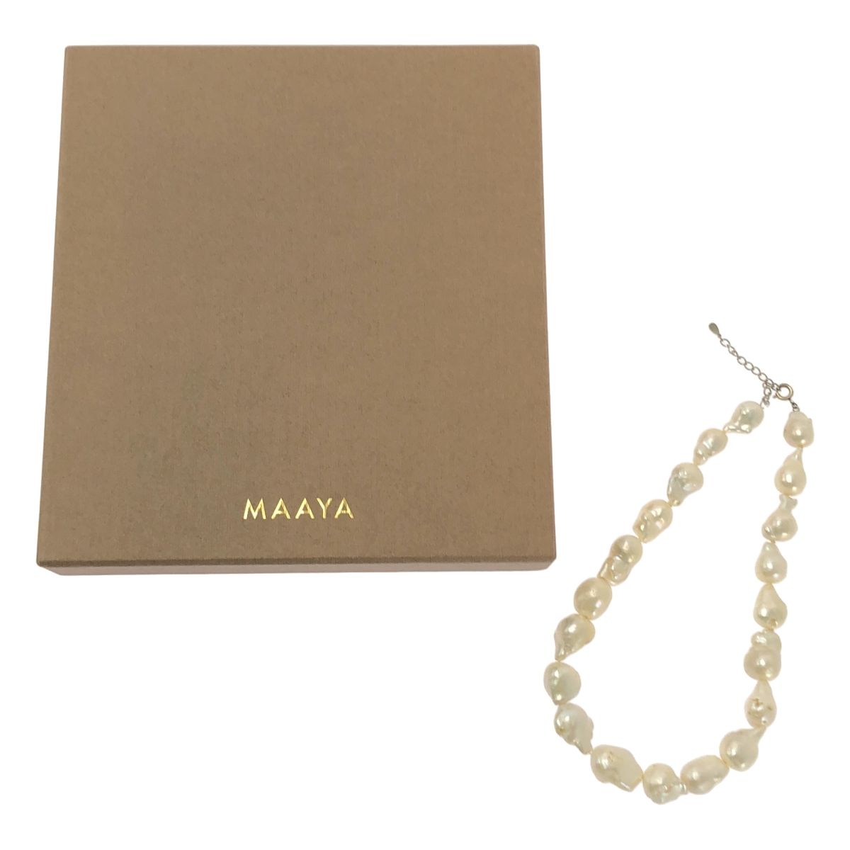 美品】 MAAYA / マーヤ | バロック パール ネックレス | シルバー