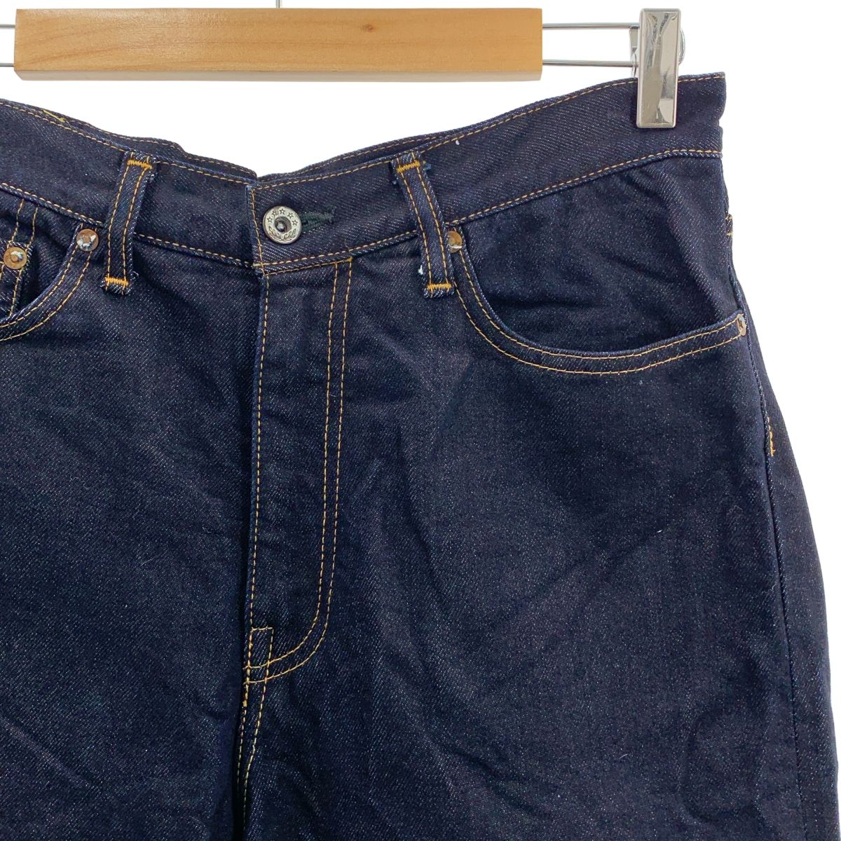 AUBERGE オーベルジュ PHIL MENPU コットン シルク 5ポケット セルビッチ デニムパンツ 42 インディゴ メンズ