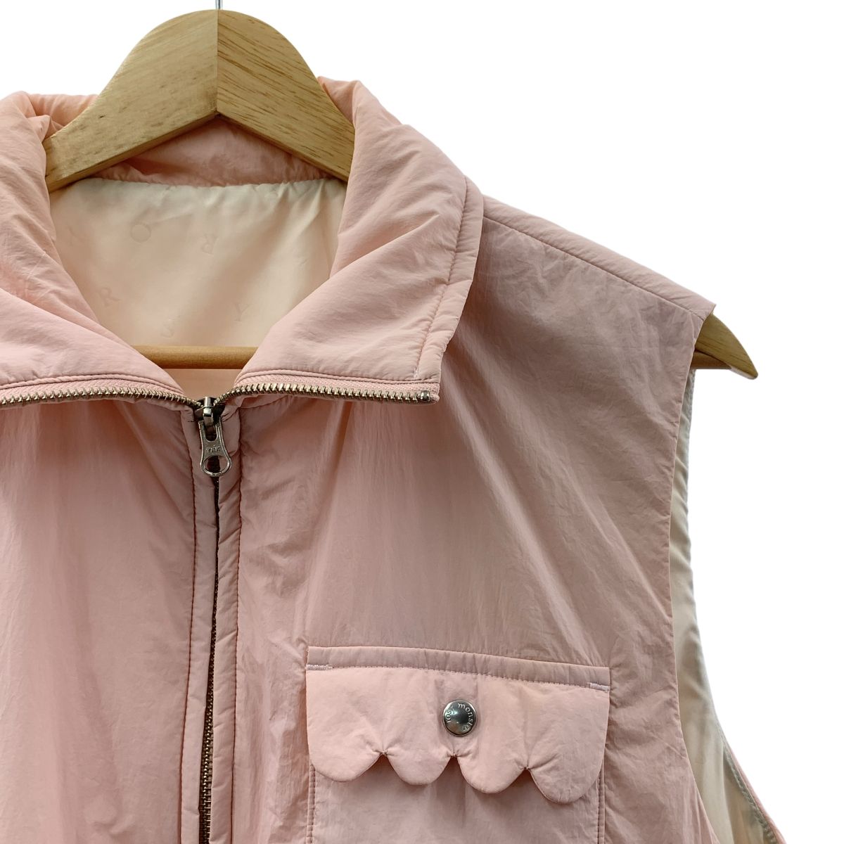 Rosy Monster / ロージーモンスター | scallop pocket W zip vest
