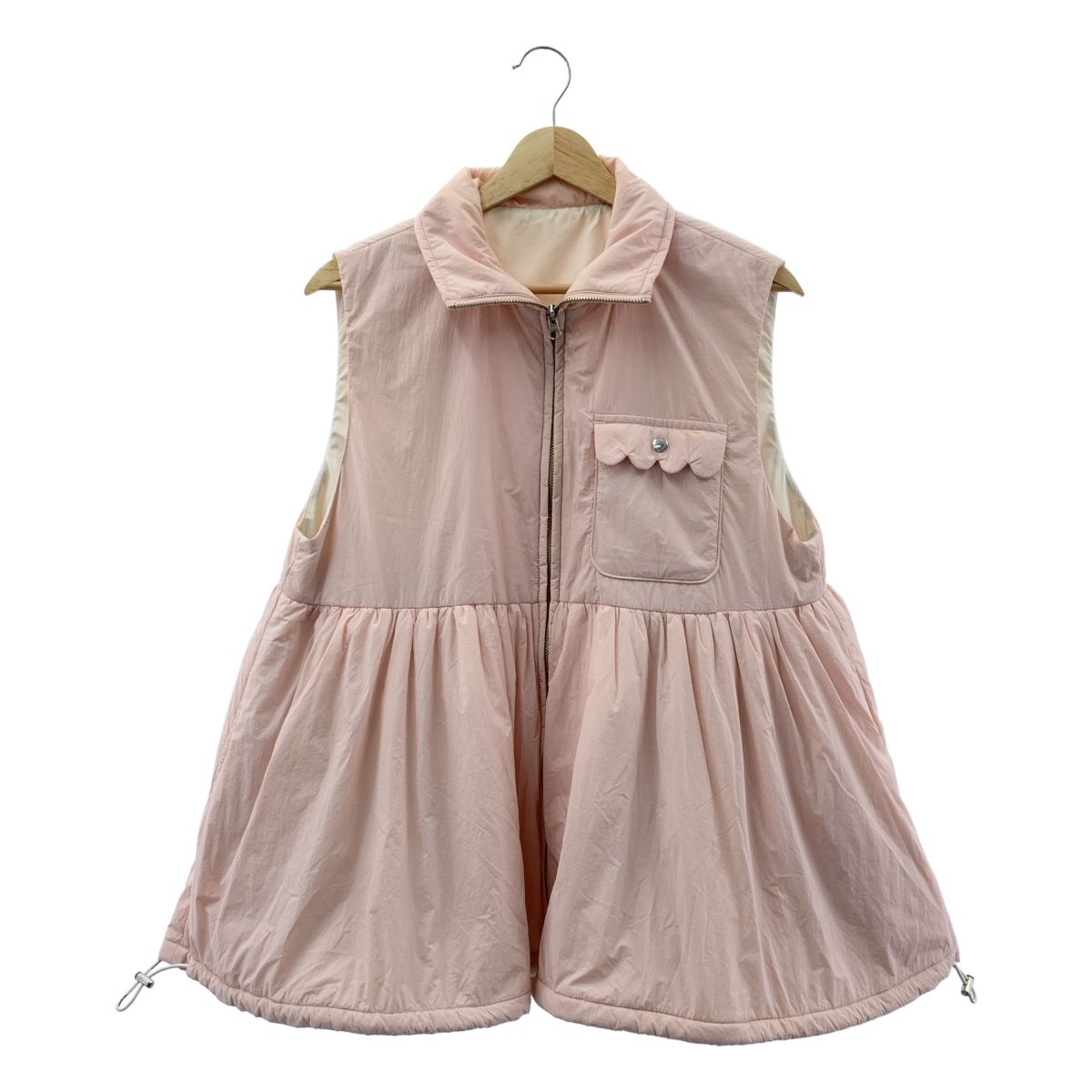 Rosy Monster / ロージーモンスター | scallop pocket W zip vest