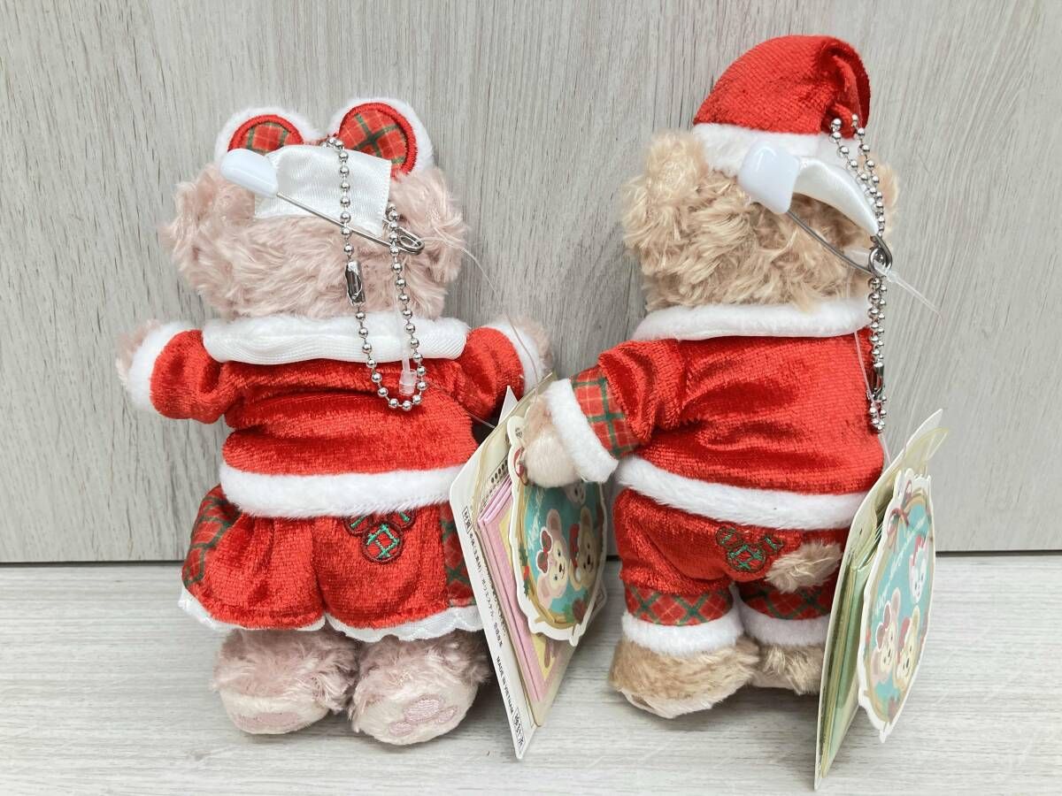 ダッフィー シェリーメイ ぬいぐるみバッジ クリスマス スノー