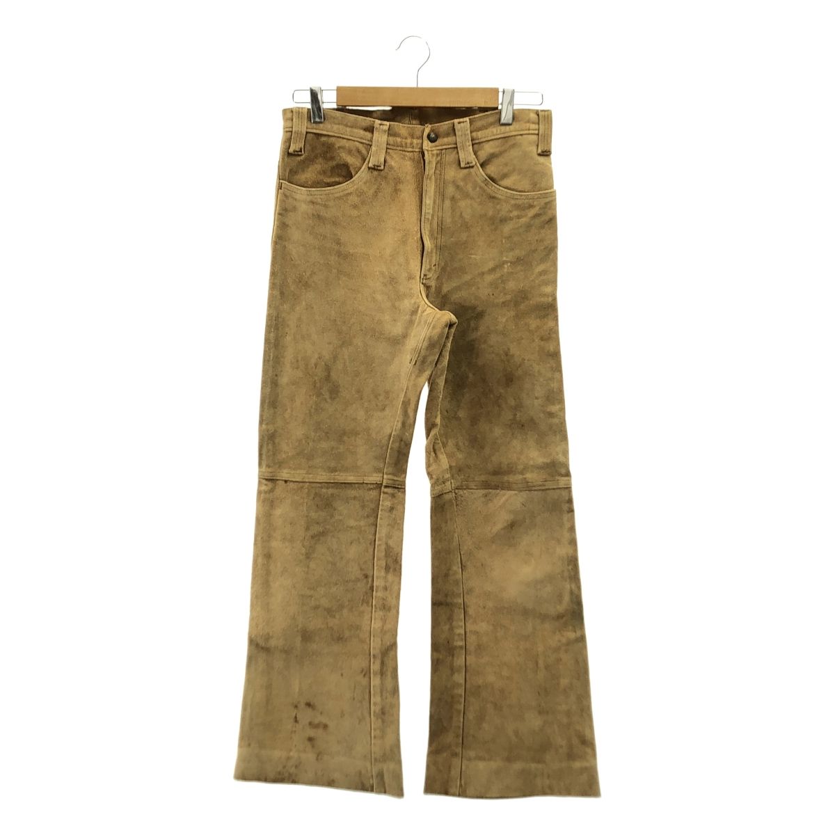 Levi s リーバイス 1960 517 BIGE 42 TALON ジップ スエード ブーツカット パンツ キャメル メンズ