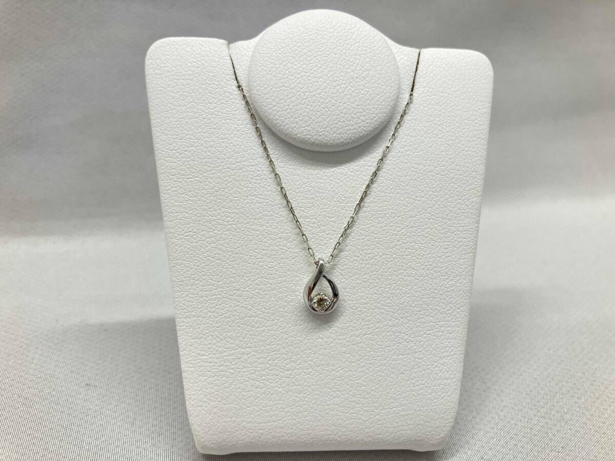 4℃ K10 全長約40cm D付 約1.0g ネックレス 雫型 - メルカリ