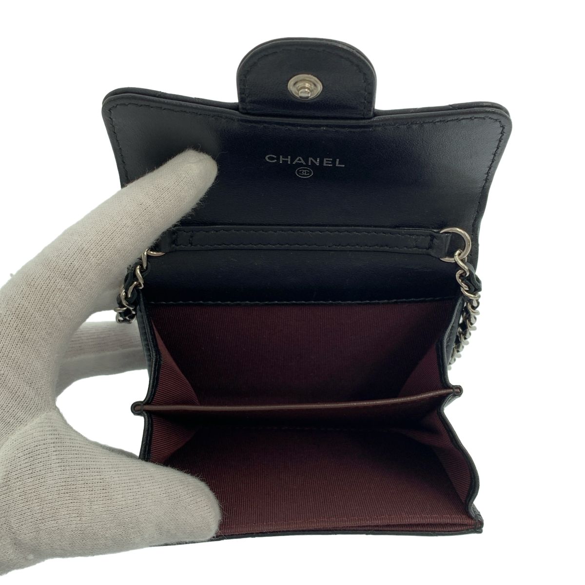 CHANEL / シャネル | マトラッセ ミニ チェーン ウォレット / AP0238