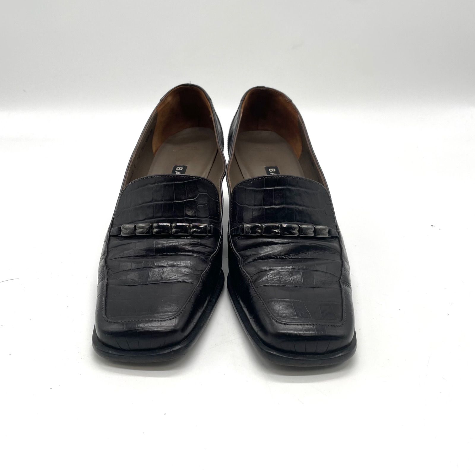 BALLY バリー ローファー スリッポン クロコダイル スクエアトゥ 23.5