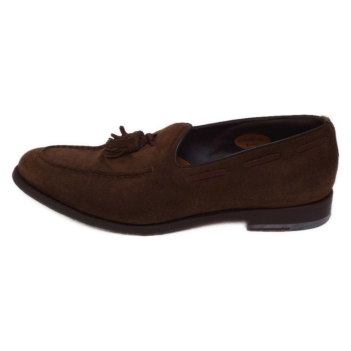 SANTONI サントーニ スリッポン 6 1 2 メンズ - ダークブラウン タッセル