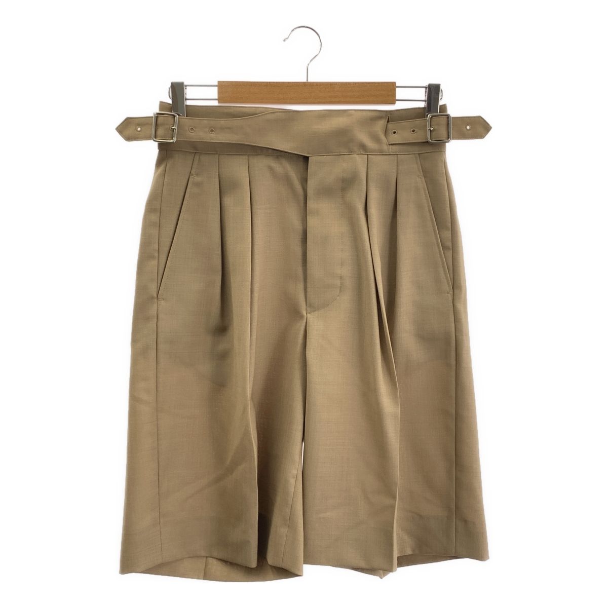 The CLASIK ザ クラシック グルカショーツ ウール 2タック ハーフパンツ 44 ベージュ メンズ