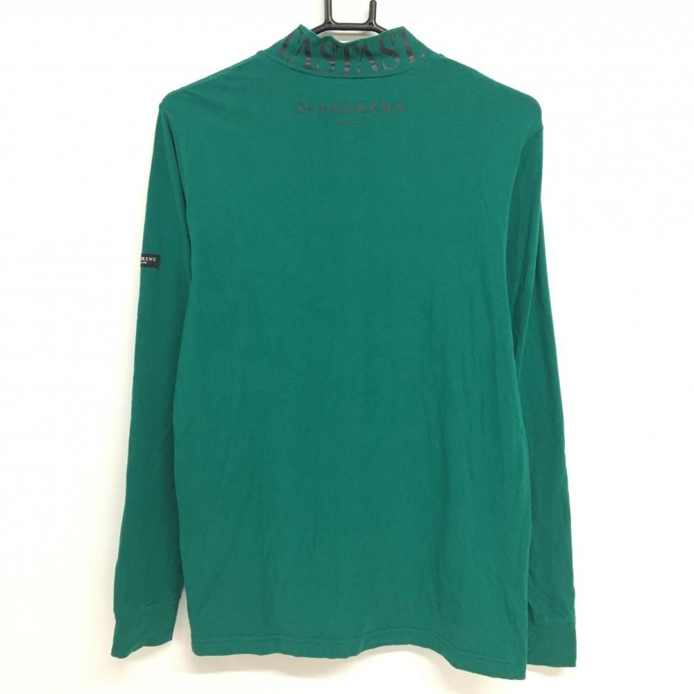 セントアンドリュース 長袖ハイネックシャツ グリーン×黒 ネック