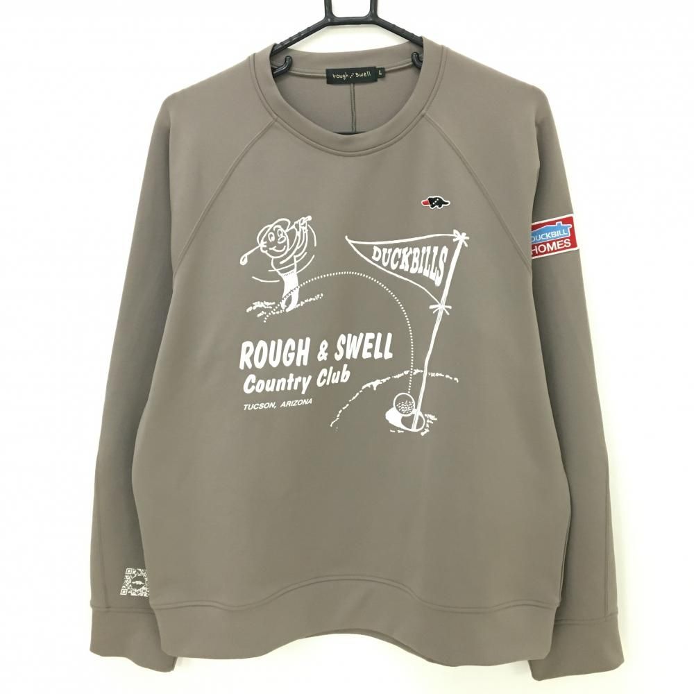 美品】ラフアンドスウェル トレーナー ブラウン×白 ダンボールニット