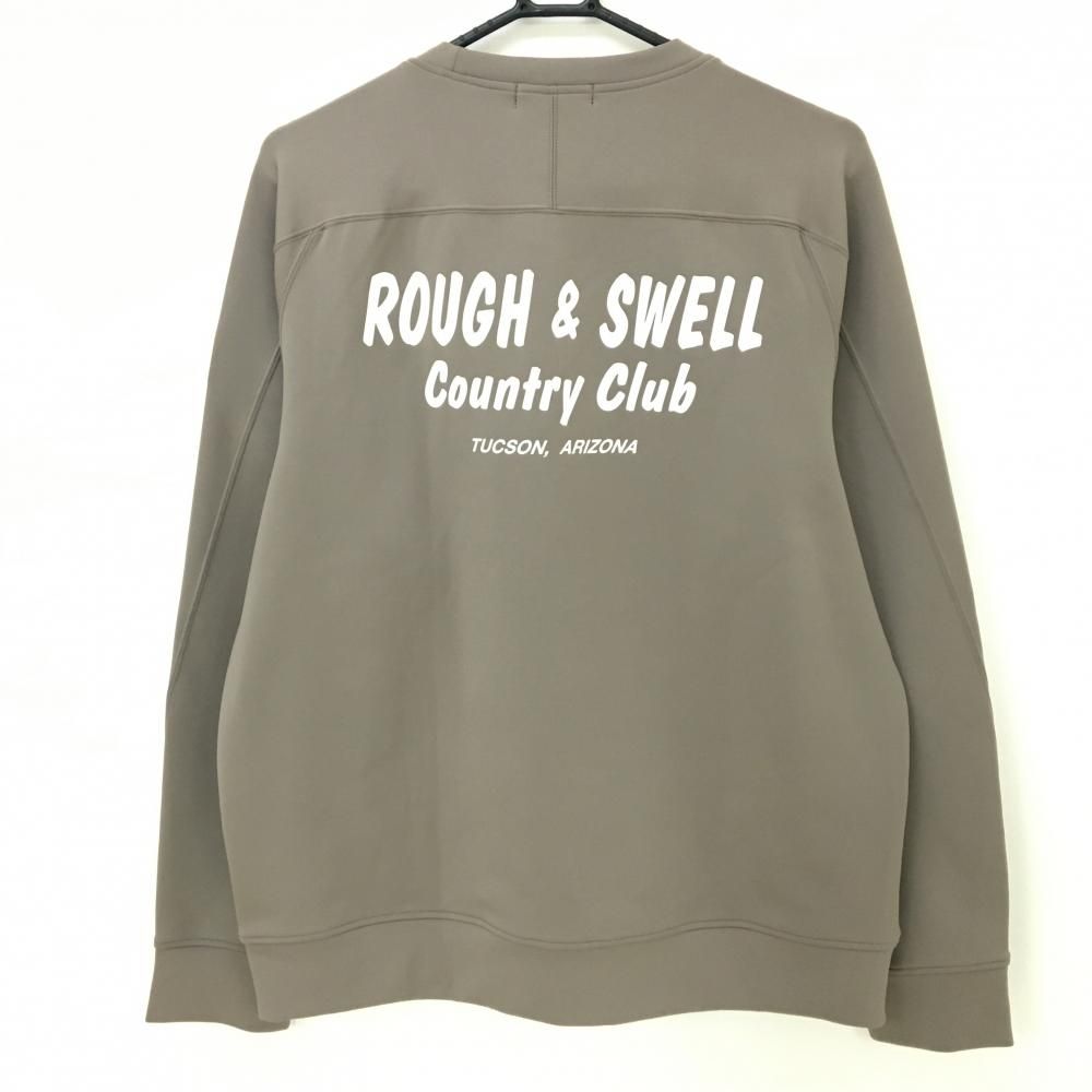 【美品】ラフアンドスウェル　トレーナー 美品】ラフアンドスウェル トレーナー ブラウン×白 ダンボールニット