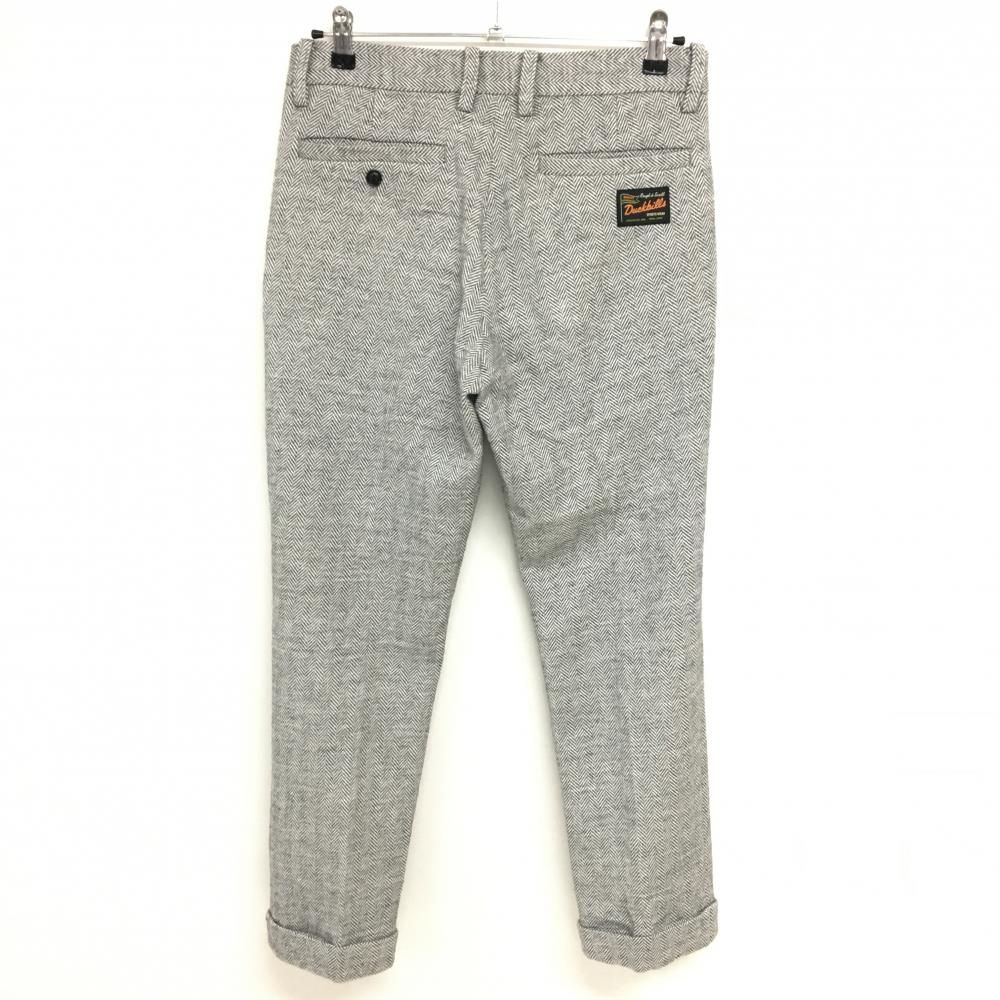 ラフアンドスウェル ウールパンツ グレー ヘリンボーン 蓄熱裏地