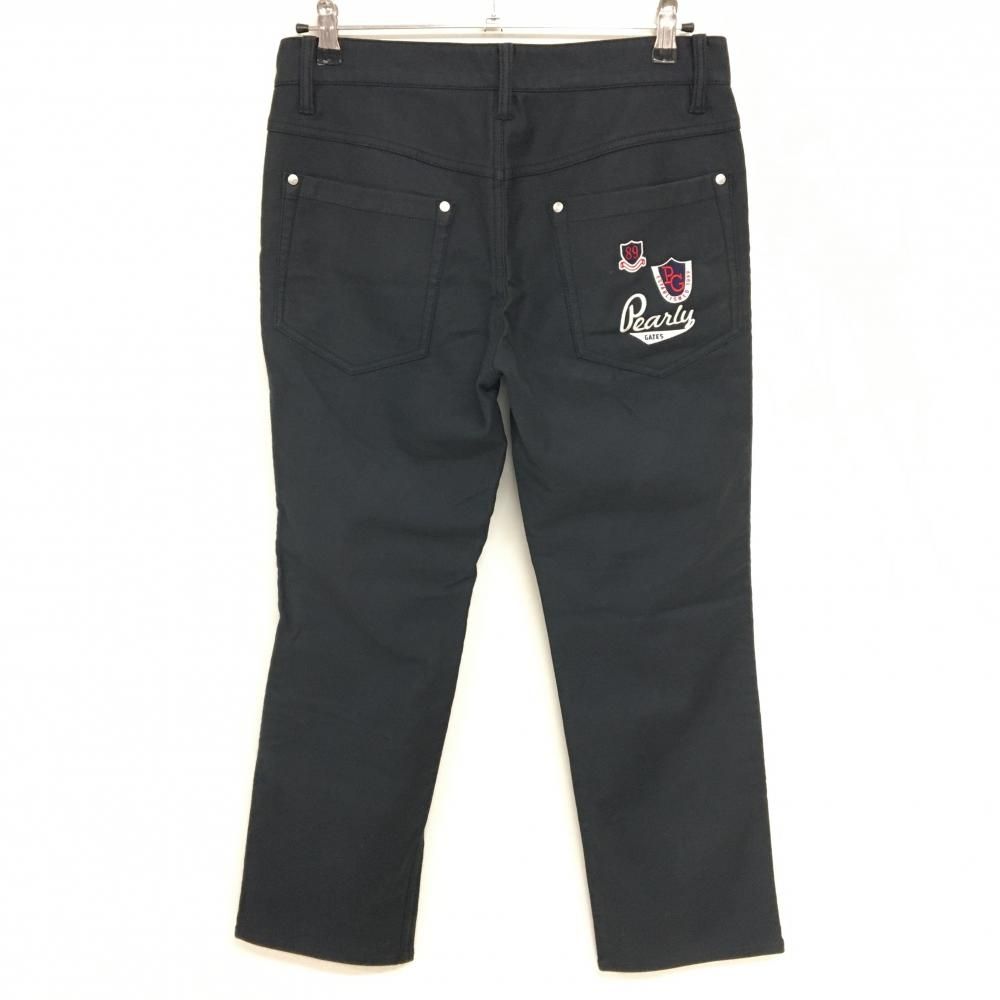 パーリーゲイツ パンツ ダークネイビー ニコちゃん スマイル 裏起毛