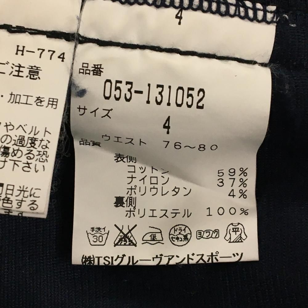 パーリーゲイツ パンツ ダークネイビー ニコちゃん スマイル 裏起毛