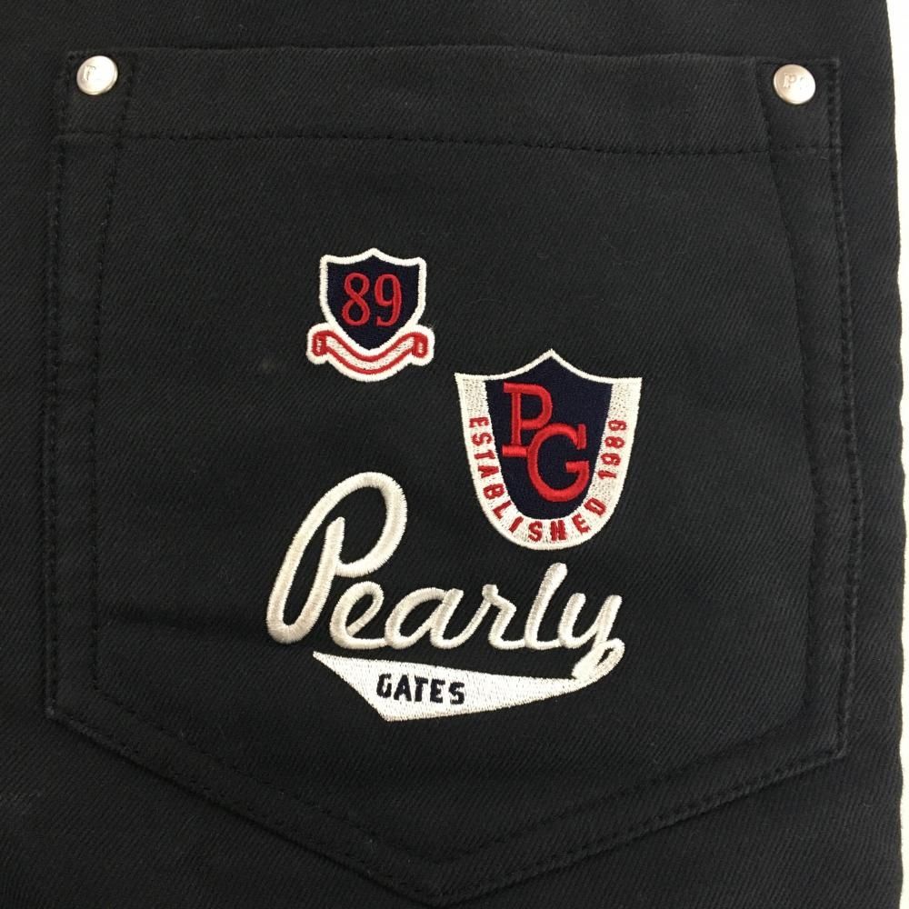 パーリーゲイツ パンツ ダークネイビー ニコちゃん スマイル 裏起毛