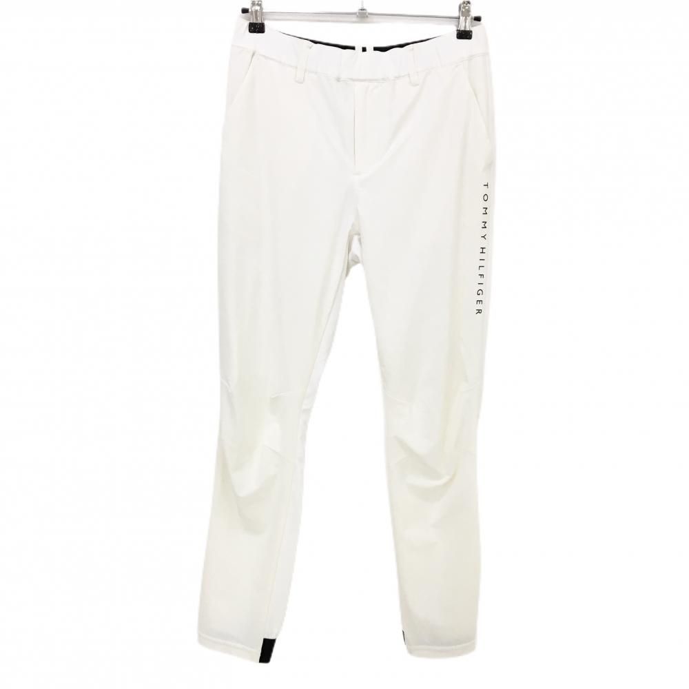 美品】トミーヒルフィガーゴルフ パンツ 白×黒 ウエスト・後ろ裾ゴム