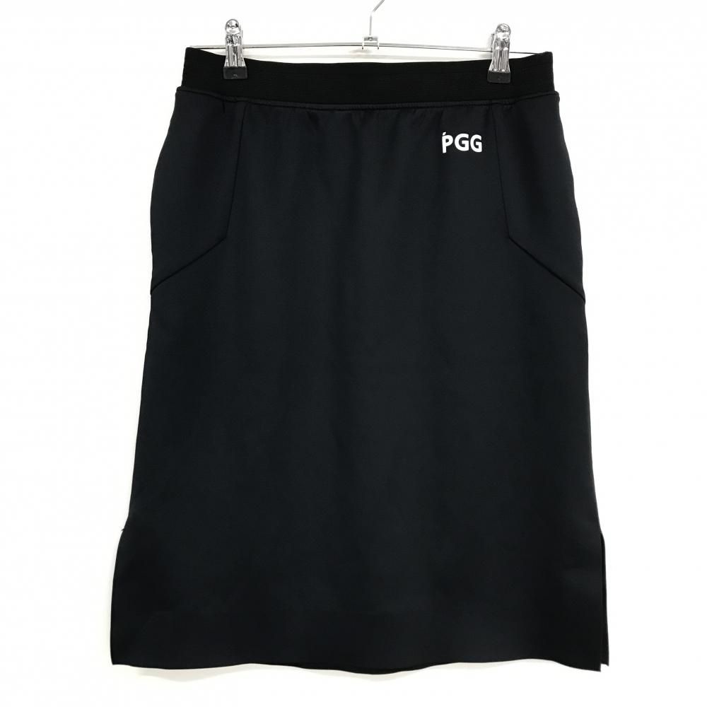 美品】PGGパーリーゲイツ スカート ダークネイビー×白 ロゴプリント
