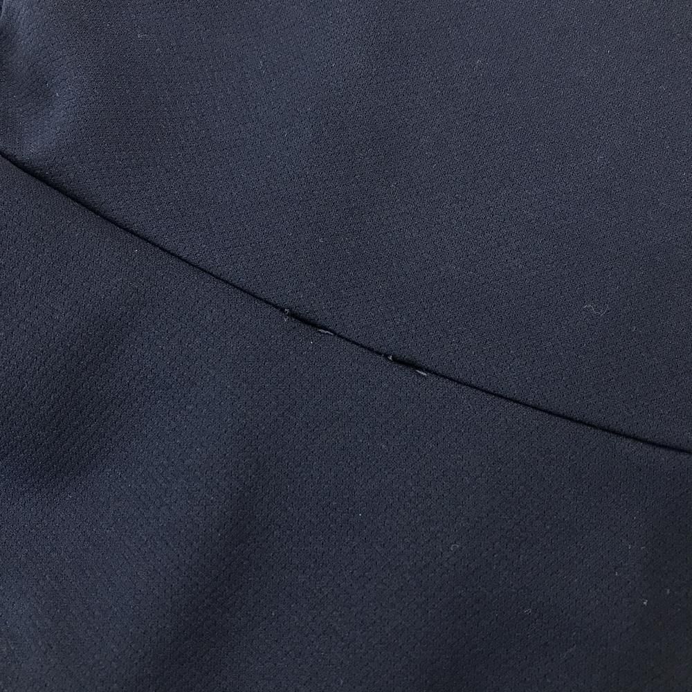 アンパスィ フレアスカート ネイビー ウエストゴム ロゴワッペン