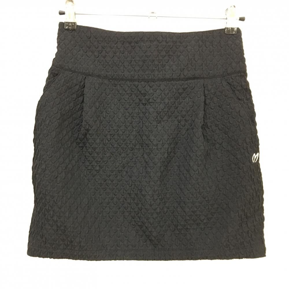 超 マスターバニー スカート 黒 凹凸織生地 ラメ レディース 1 M ゴルフウェア モデル MASTER BUNNY EDITION
