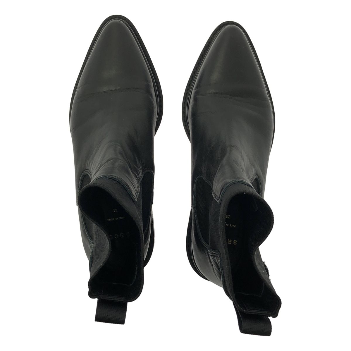  sacai サカイ COWHIDE Chelsea Boots カウハイドチェルシーブーツ 35 ブラック レディース その他 靴