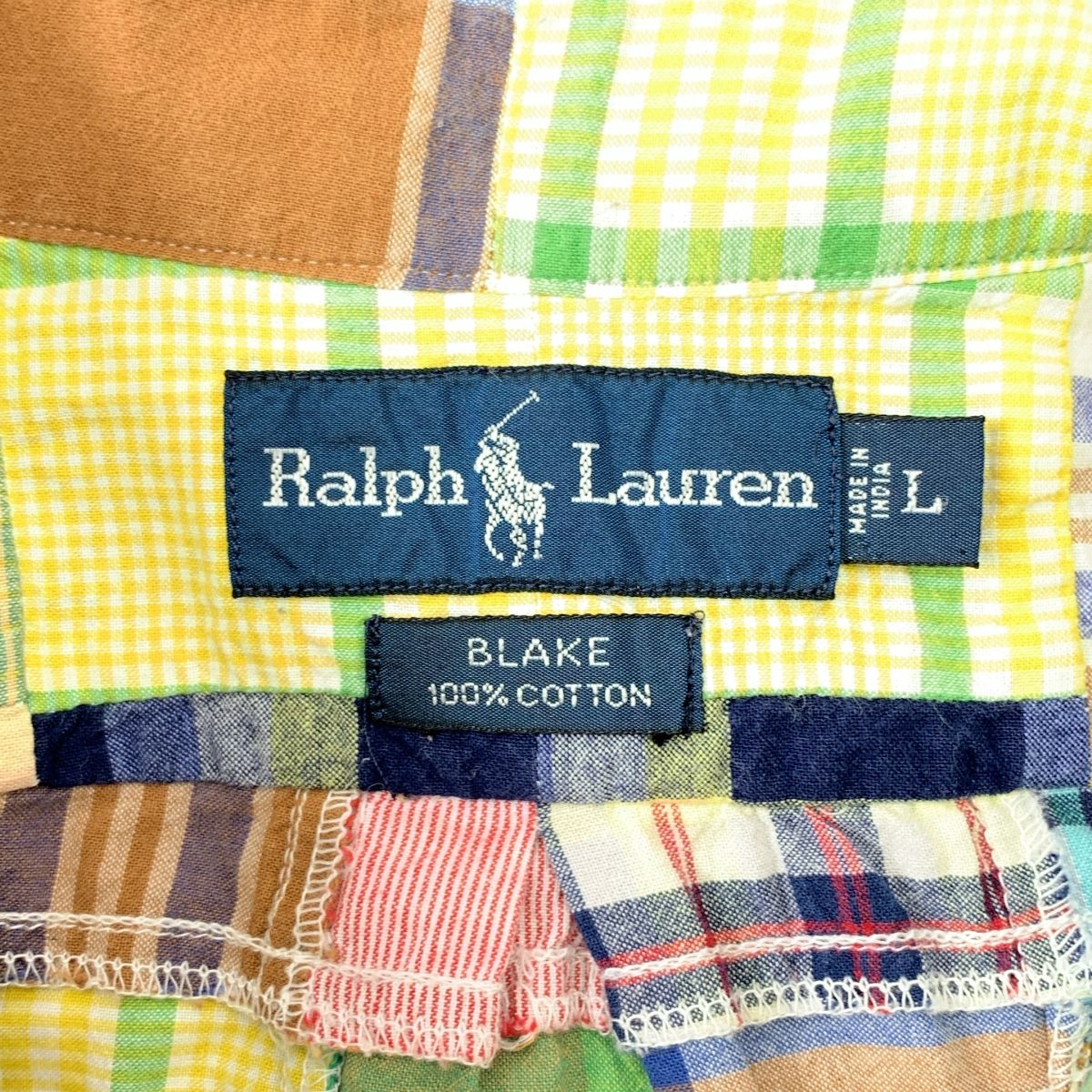 RALPH LAUREN / ラルフローレン | 1990s | BLAKE パッチワーク 半袖