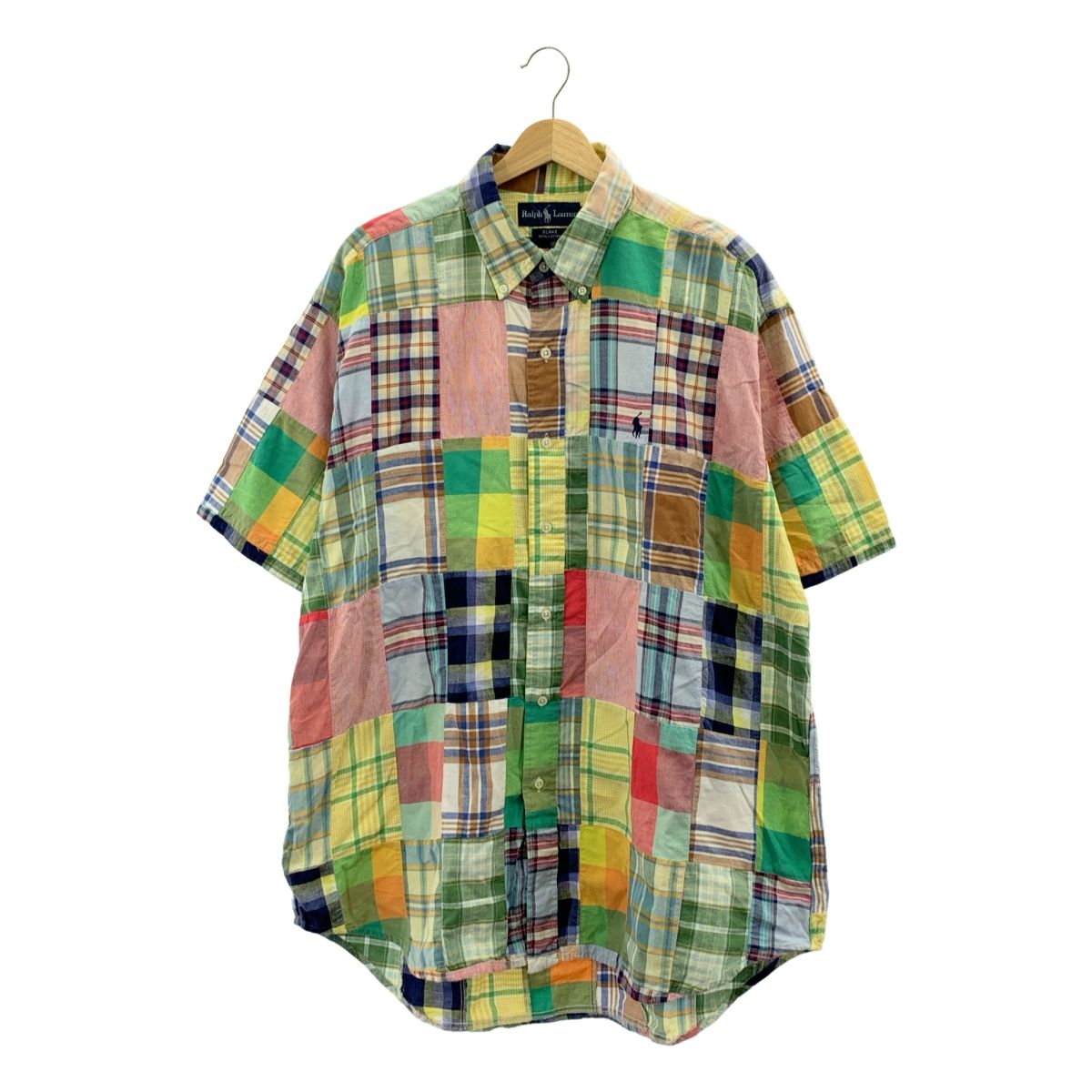 RALPH LAUREN / ラルフローレン | 1990s | BLAKE パッチワーク 半袖