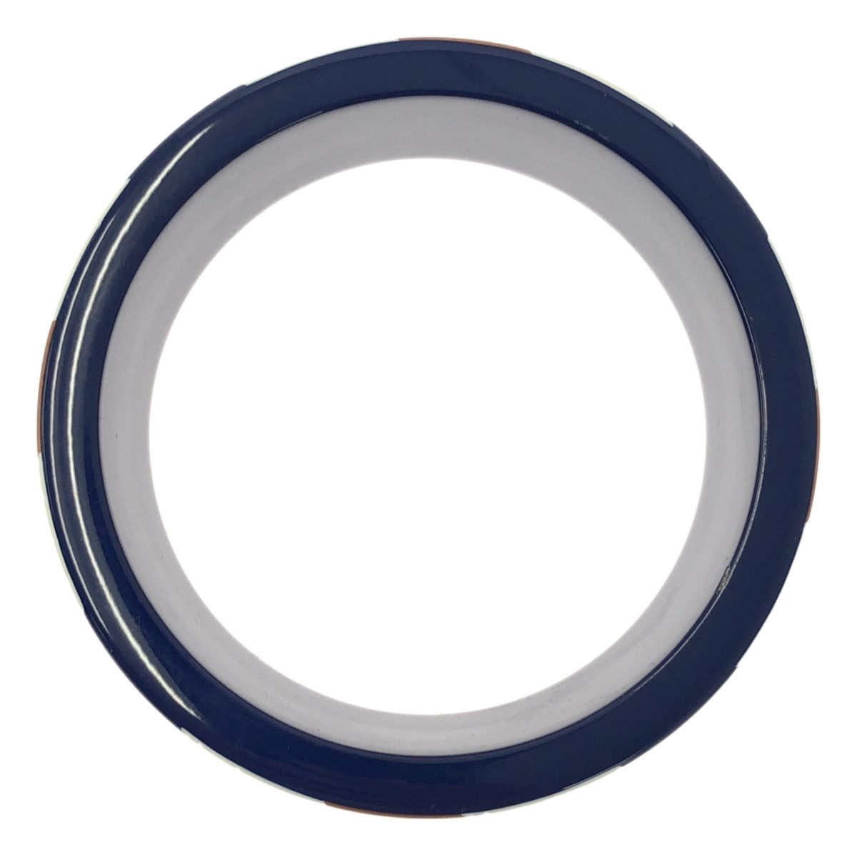 HERMES / エルメス | ラッカーウッド Hロゴ バングル | ネイビー