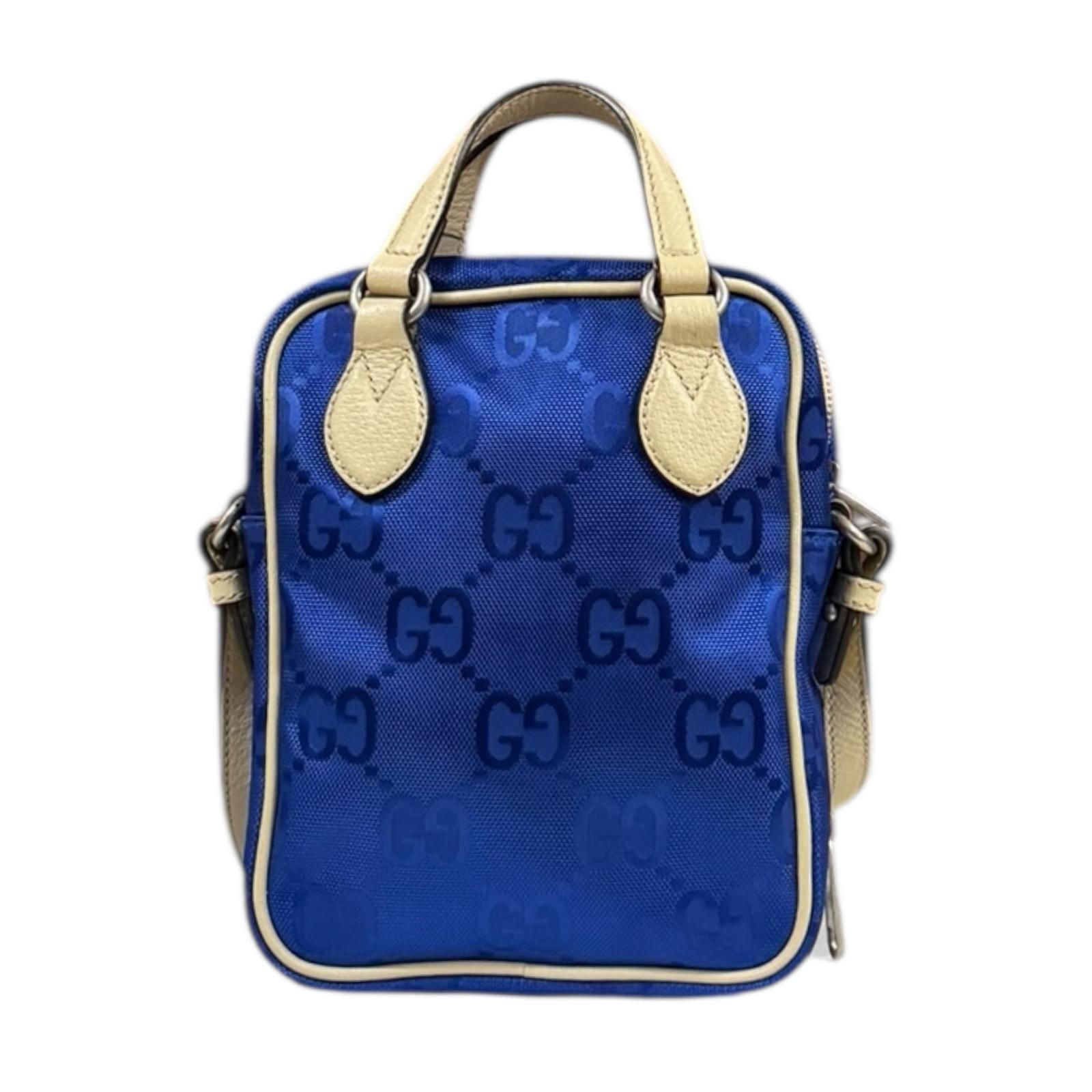 グッチ オブザグリッド ショルダーバッグ ナイロン 625850 ブルー ユニ