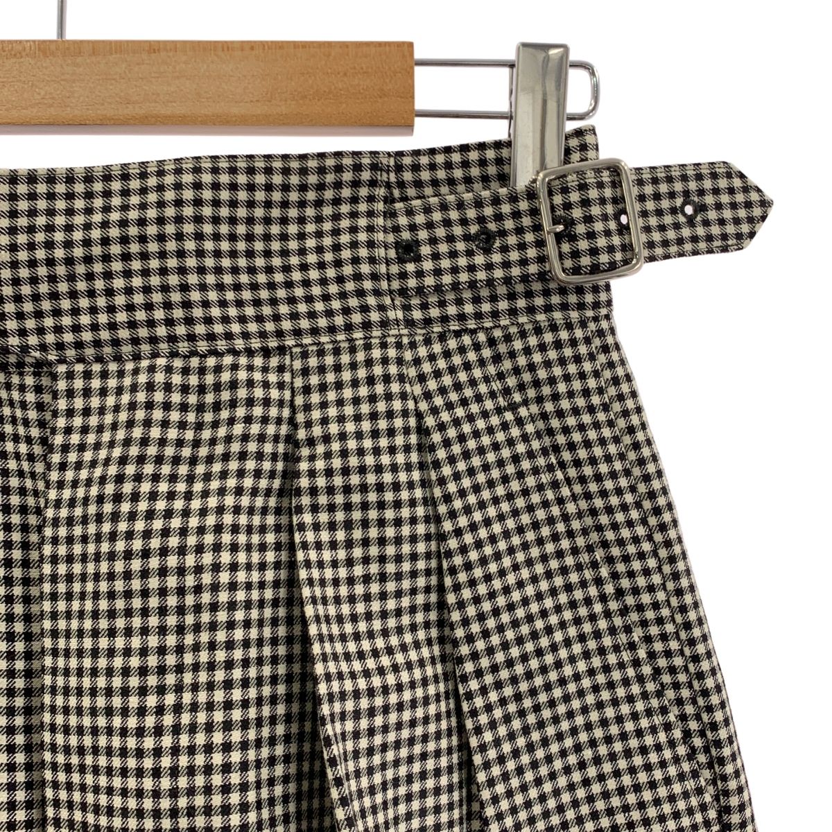 The CLASIK ザ クラシック グルカショーツ ウール 2タック ハーフパンツ 44 ブラック ベージュ メンズ