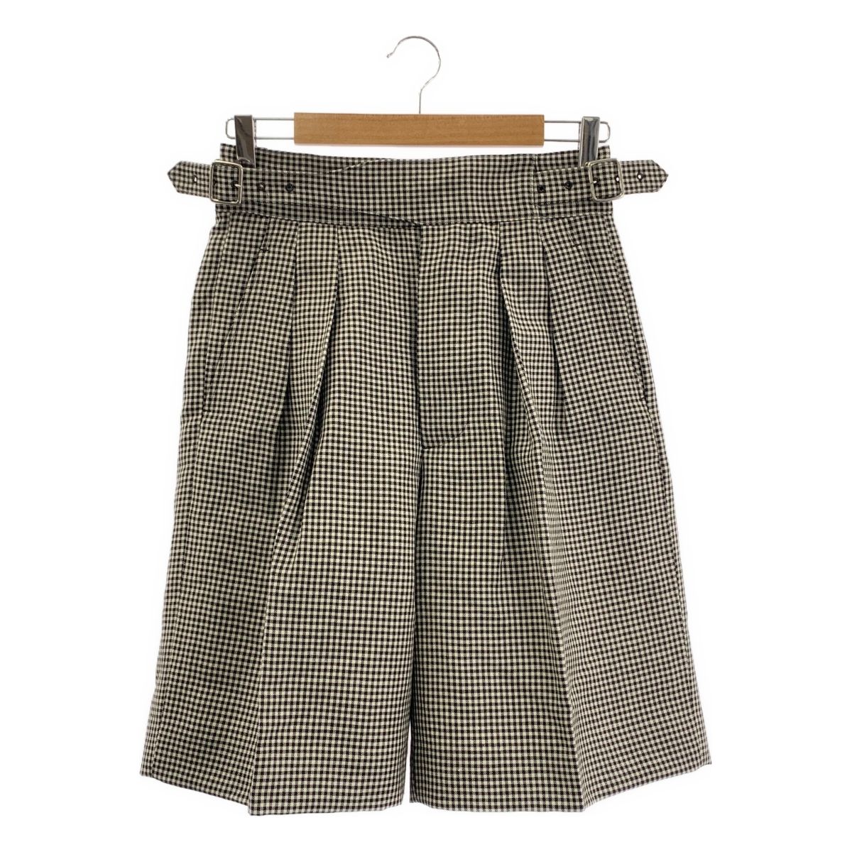 The CLASIK ザ クラシック グルカショーツ ウール 2タック ハーフパンツ 44 ブラック ベージュ メンズ