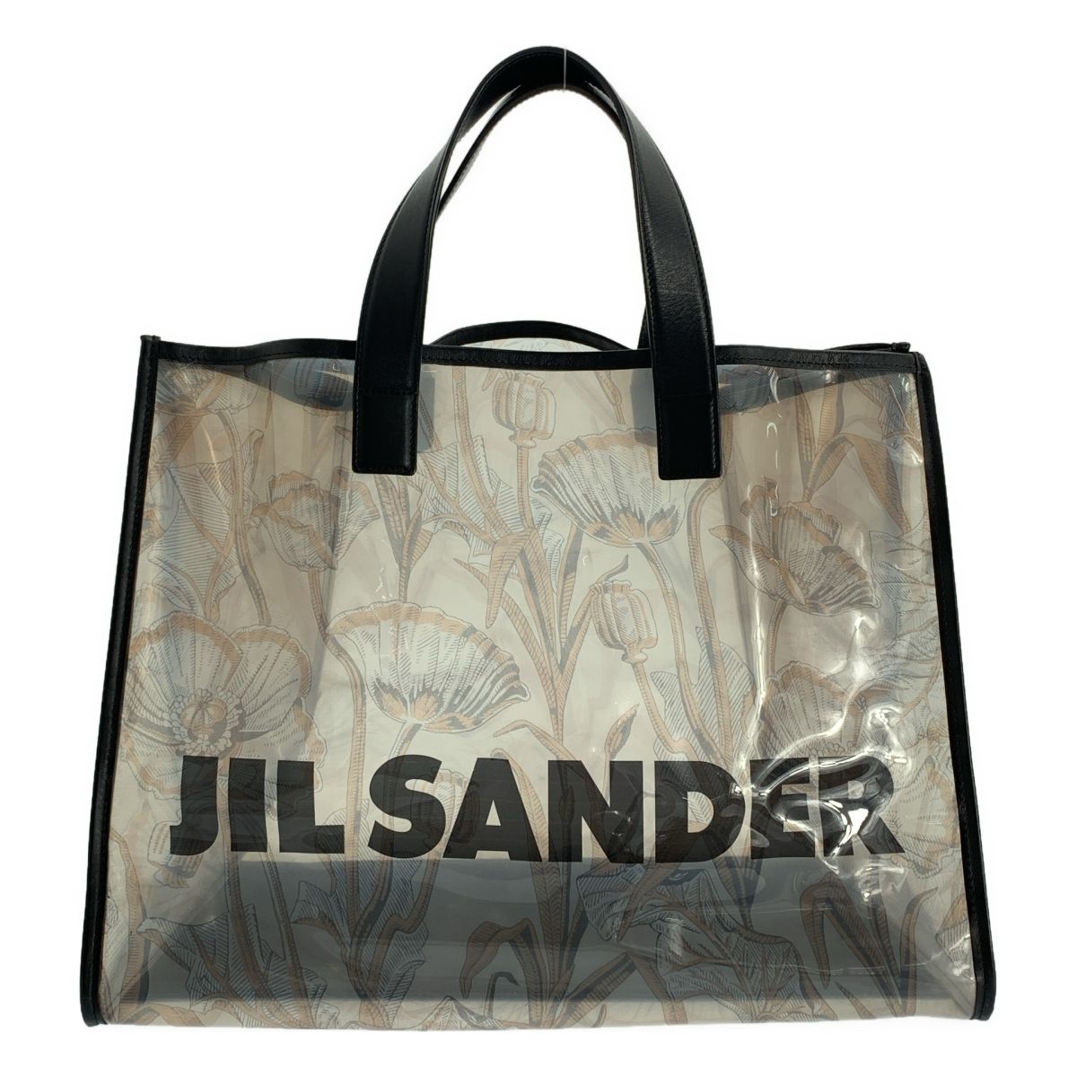 JIL SANDER / ジルサンダー | プリント 総柄 PVC ワイド トートバッグ 