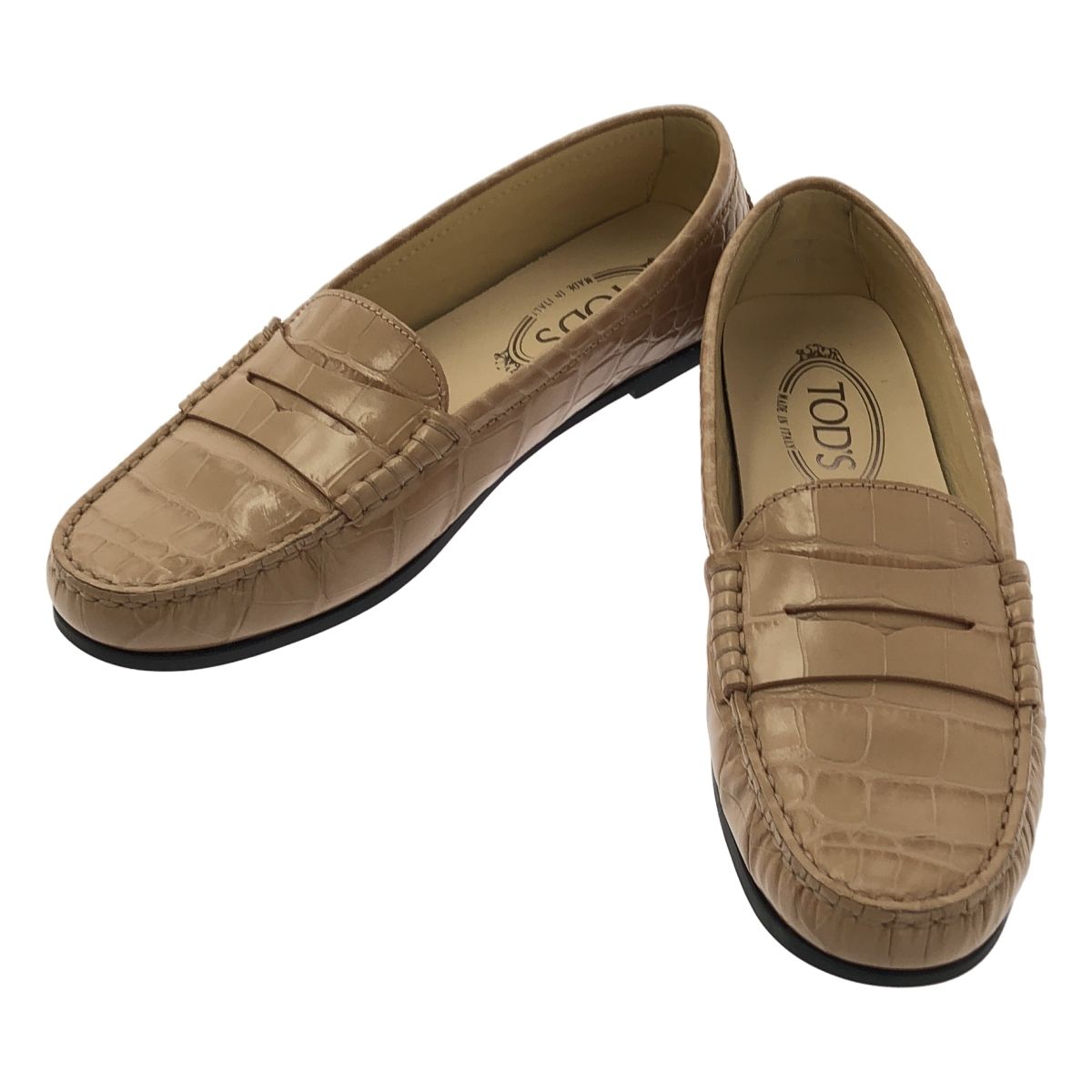 TOD´S ⁄ トッズ | ダブルT クロコ型押し ドライビングシューズ | 38