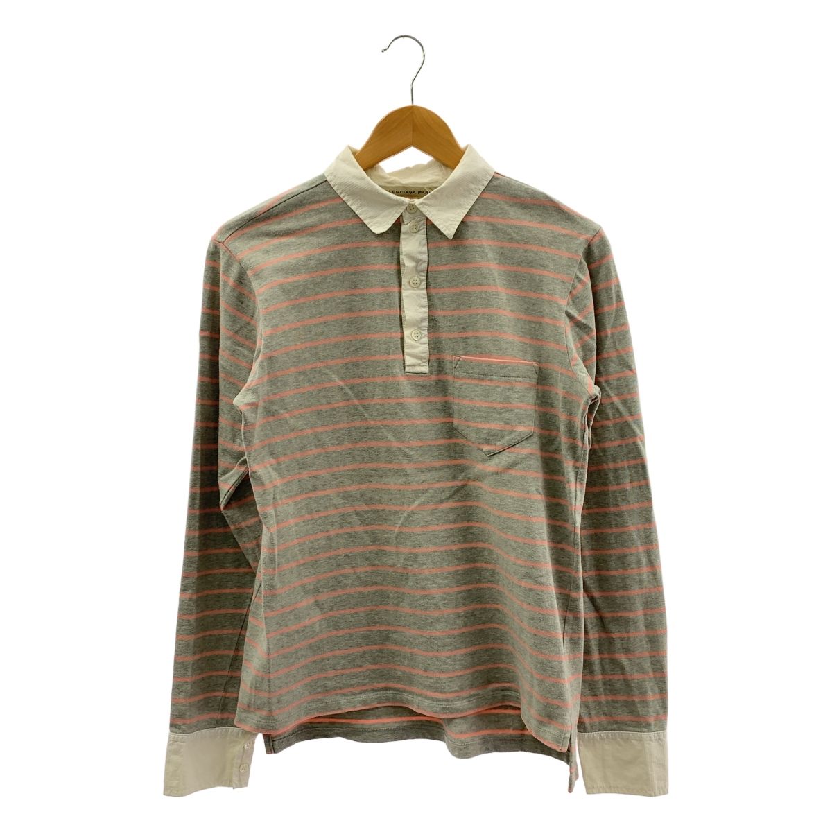 BALENCIAGA / バレンシアガ | ナイロン切替 ボーダー ロングスリーブ