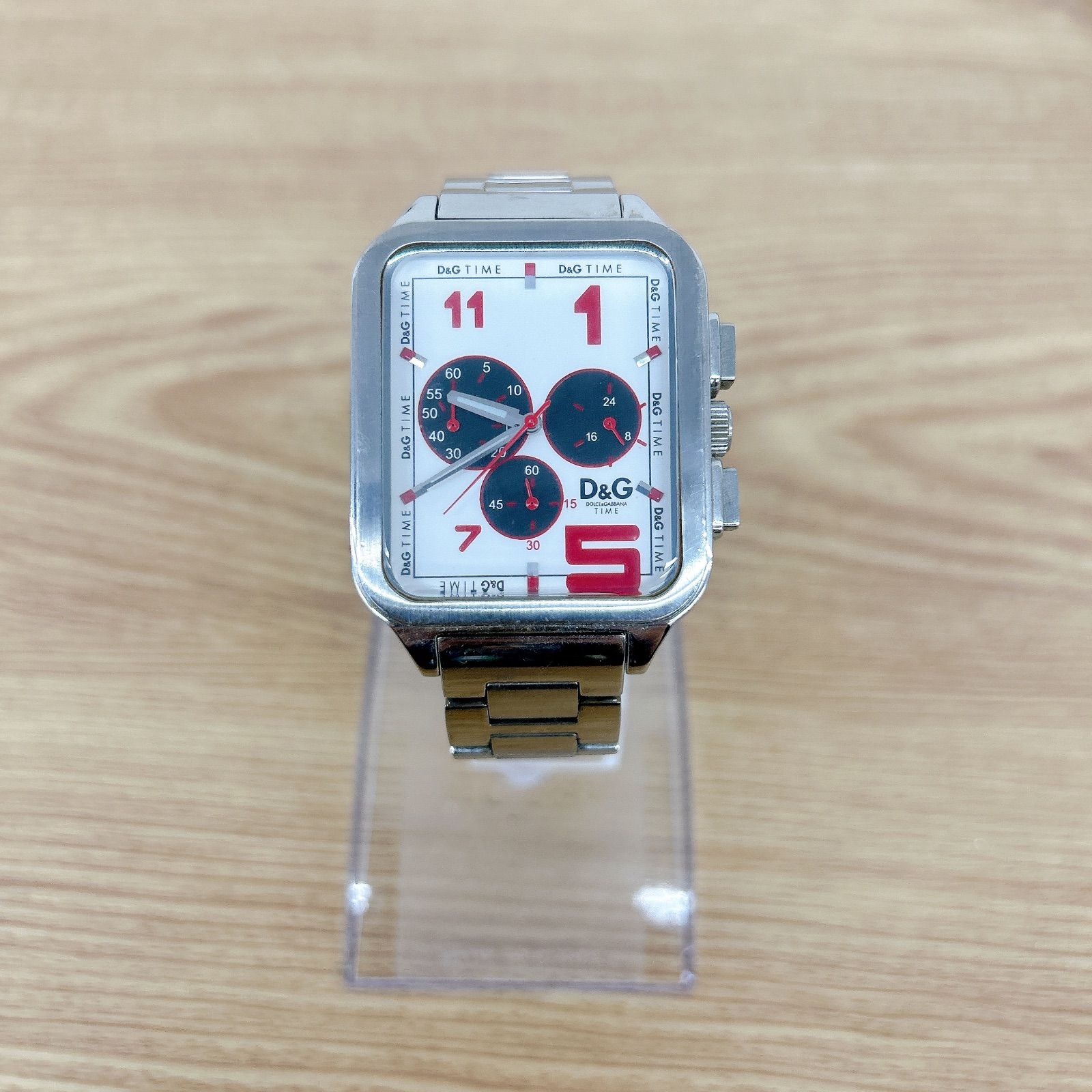動作確認済　D&G 腕時計　ドルチェ＆ガッバーナGERONIMO クロノグラフ ☆【不動品】ドルチェアンドガッバーナ GERONIMO オンライン クロノ