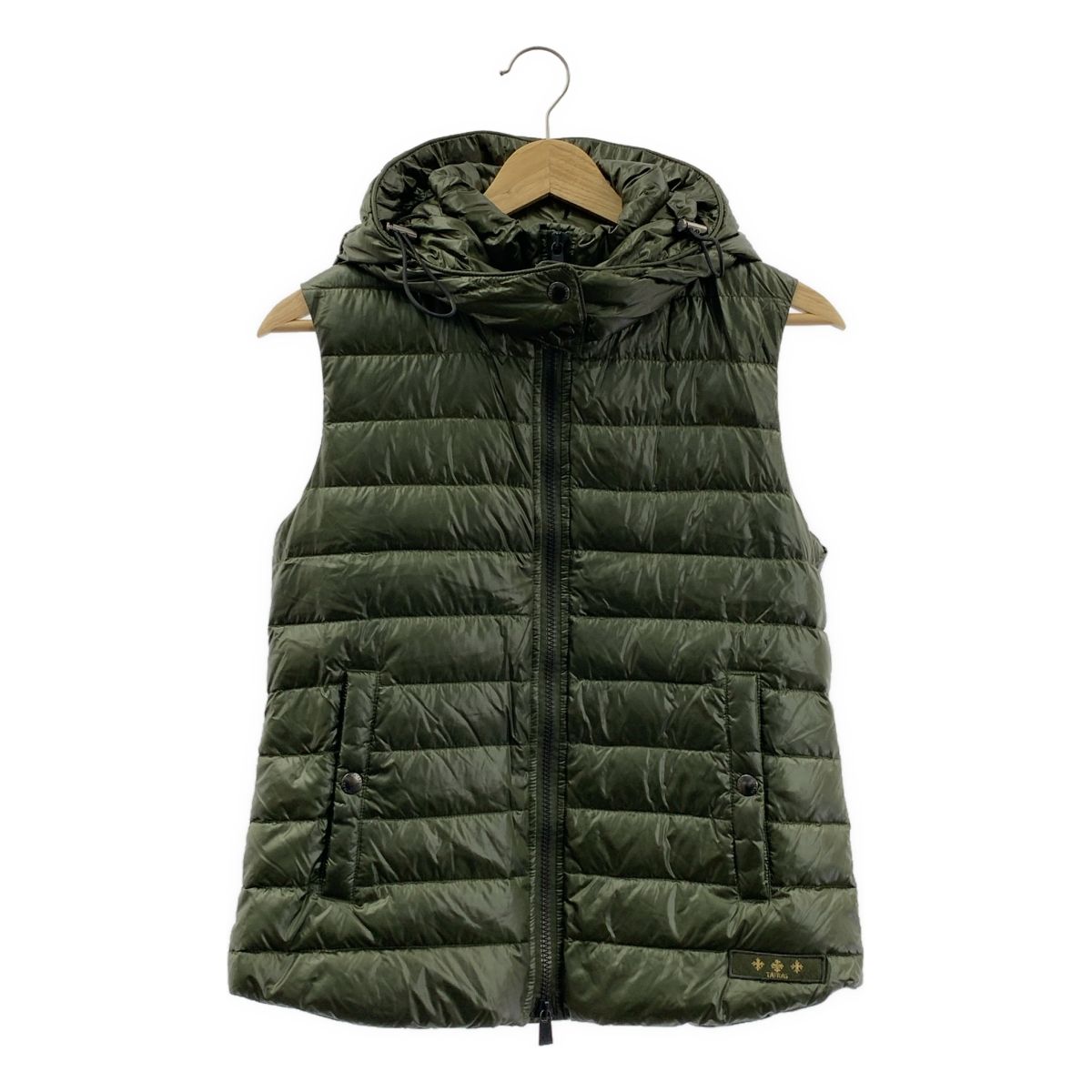 TATRAS タトラス ナイロン フーデット ダウンベスト 2 カーキ レディース