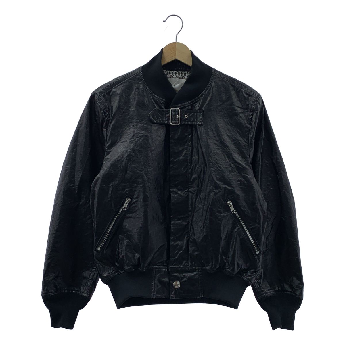 tao COMME des GARCONS タオコムデギャルソン 2025 AW アジャスター ブルゾン ジャケット 柄総裏地 S ブラック レディース