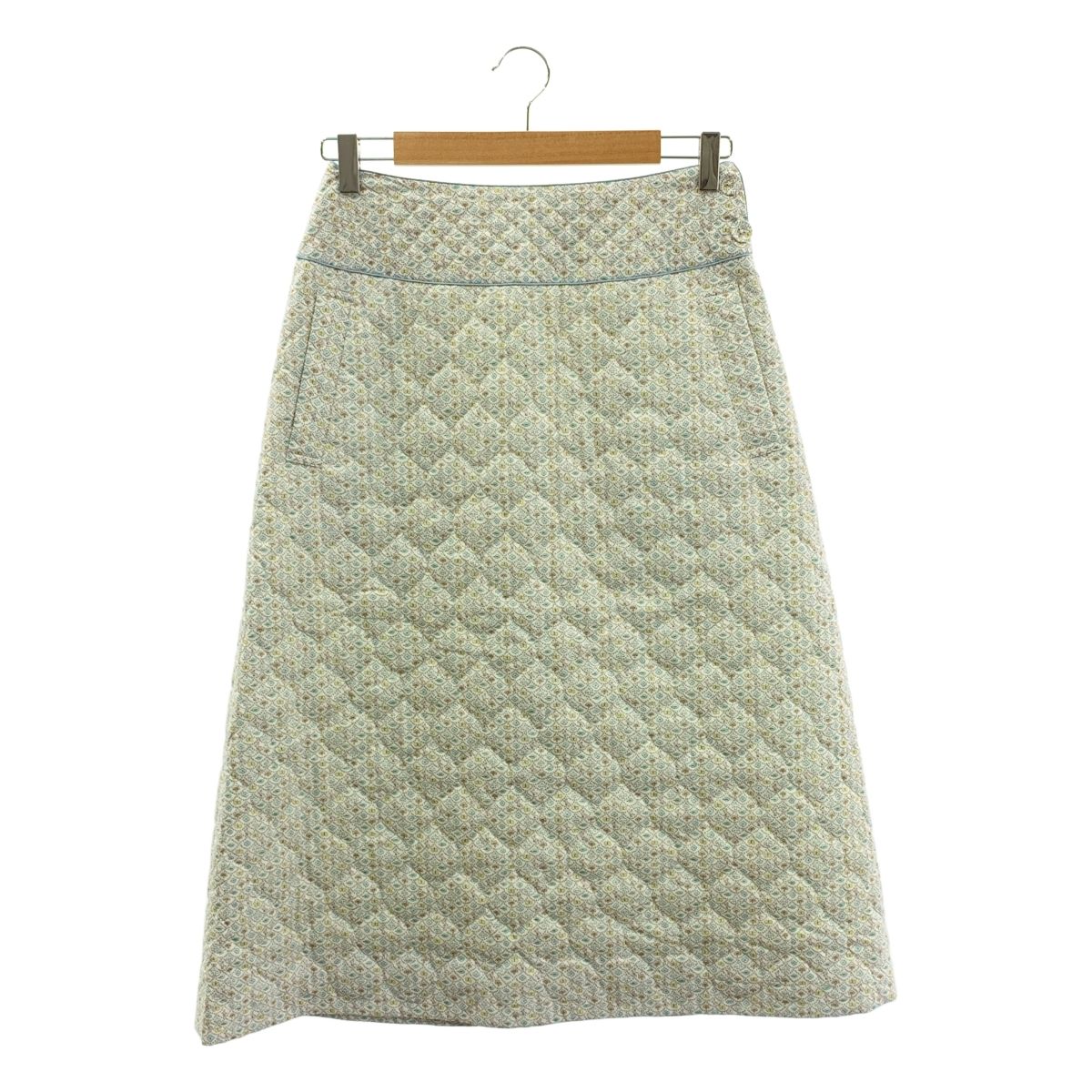 mina perhonen ミナペルホネン 2025 AW forest wave フォレストウェーブ キルティングスカート 36 light beige レディース