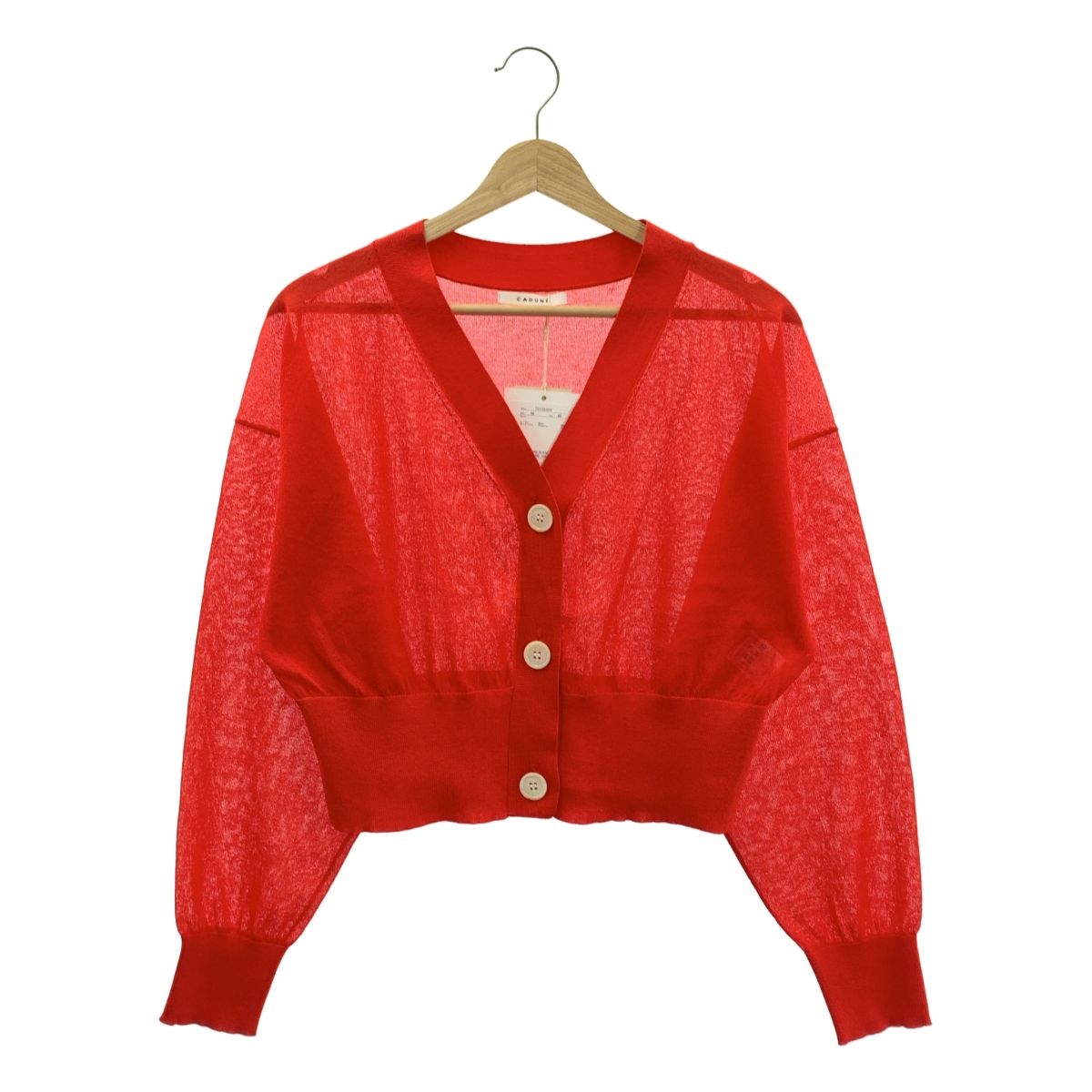 新品】 CADUNE / カデュネ | Vネック ショート カーディガン | 38