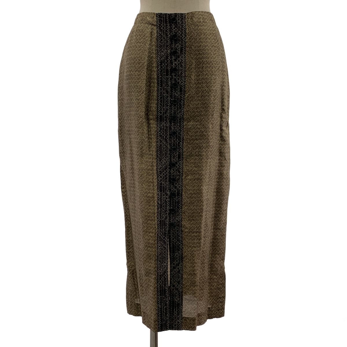 美品★DRIES VAN NOTEN★シルク100% 総柄スカート サイズ34 DRIES VAN NOTEN / ドリスヴァンノッテン | silk 100％ / シルク 総柄