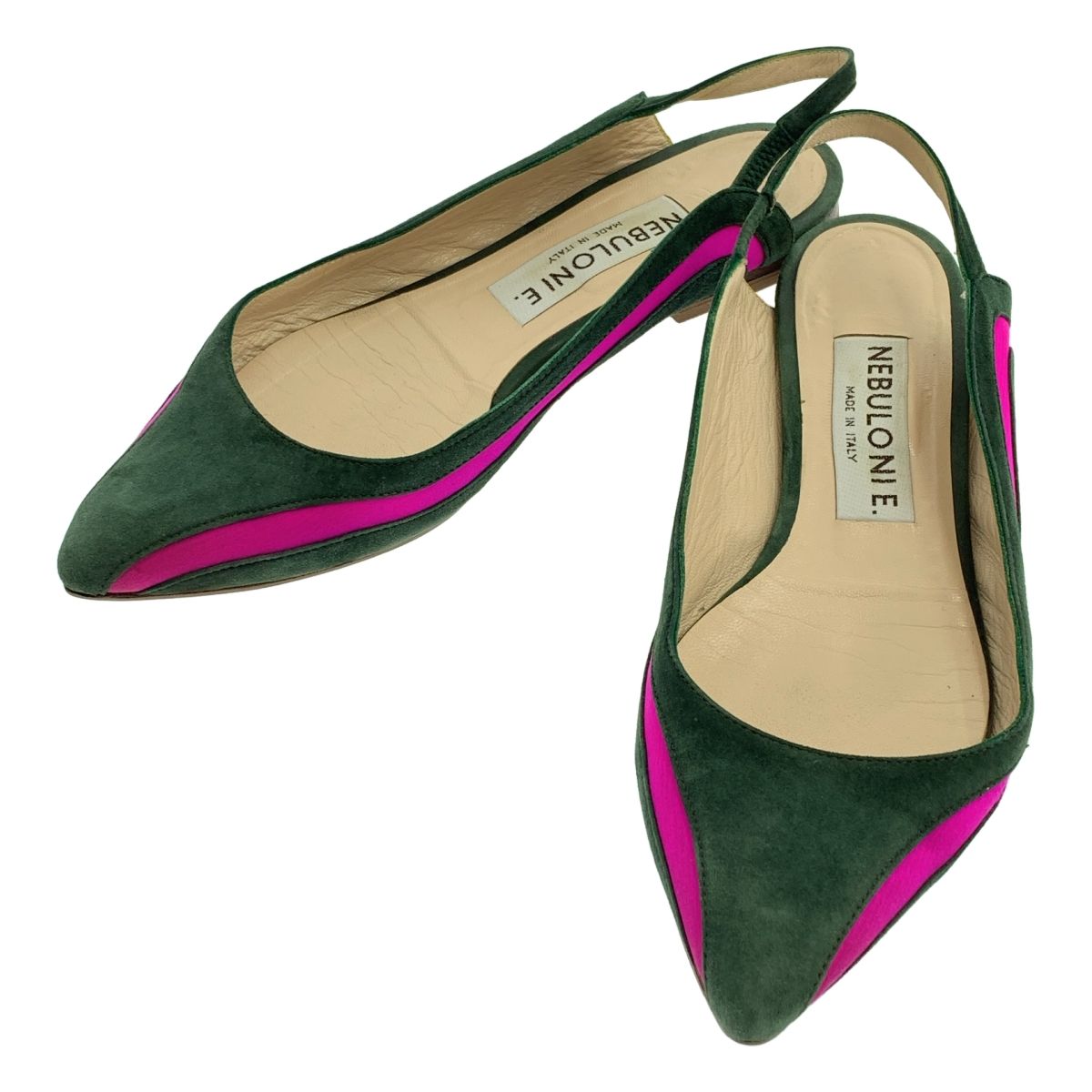 NEBULONI E / ネブローニ | スエード レザー バイカラー ストラップ