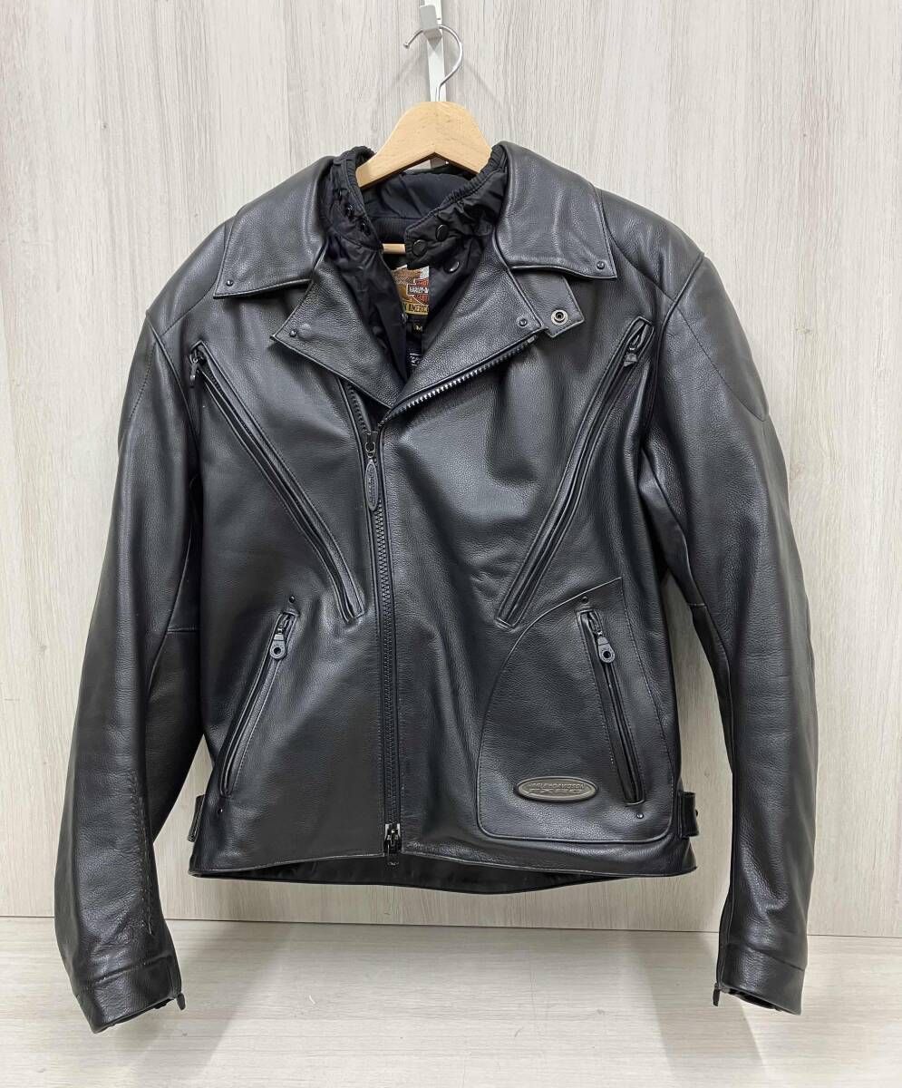 HARLEY DAVIDSON FXRG レザージャケット ダブルライダース Mサイズ ブラック ライナー付き
