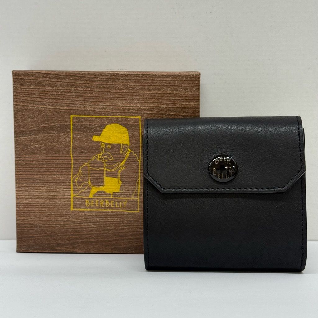 未使用 BEERBELLY HATCHBACK ブラック ビアベリー ハッチバック レザー