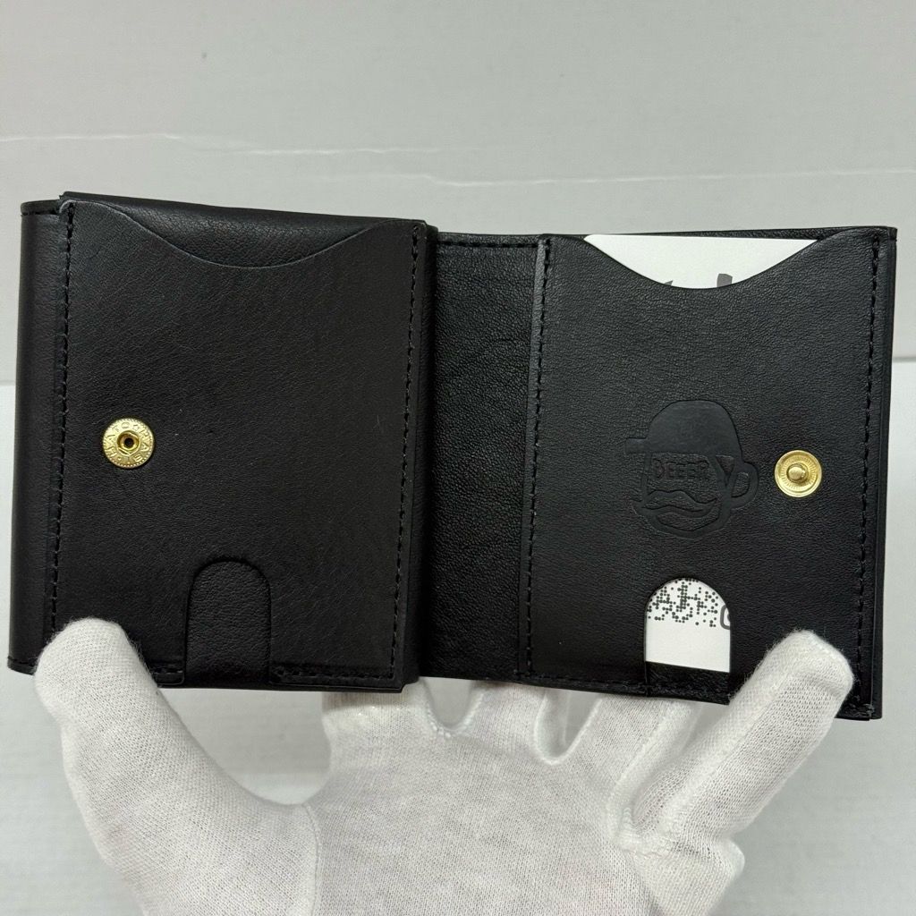 未使用 BEERBELLY HATCHBACK ブラック ビアベリー ハッチバック レザー