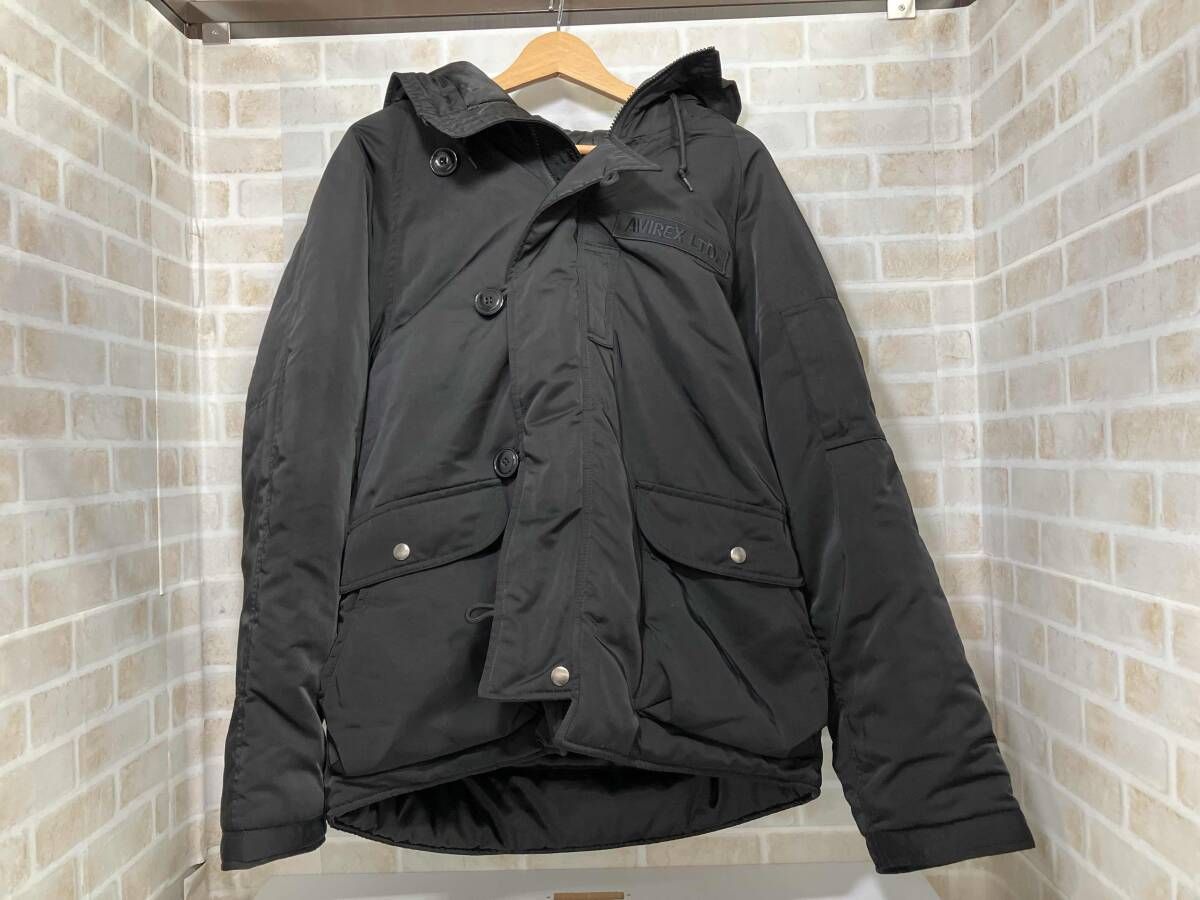 AVIREX フライトジャケット 中綿 ミリタリージャケット ブラック