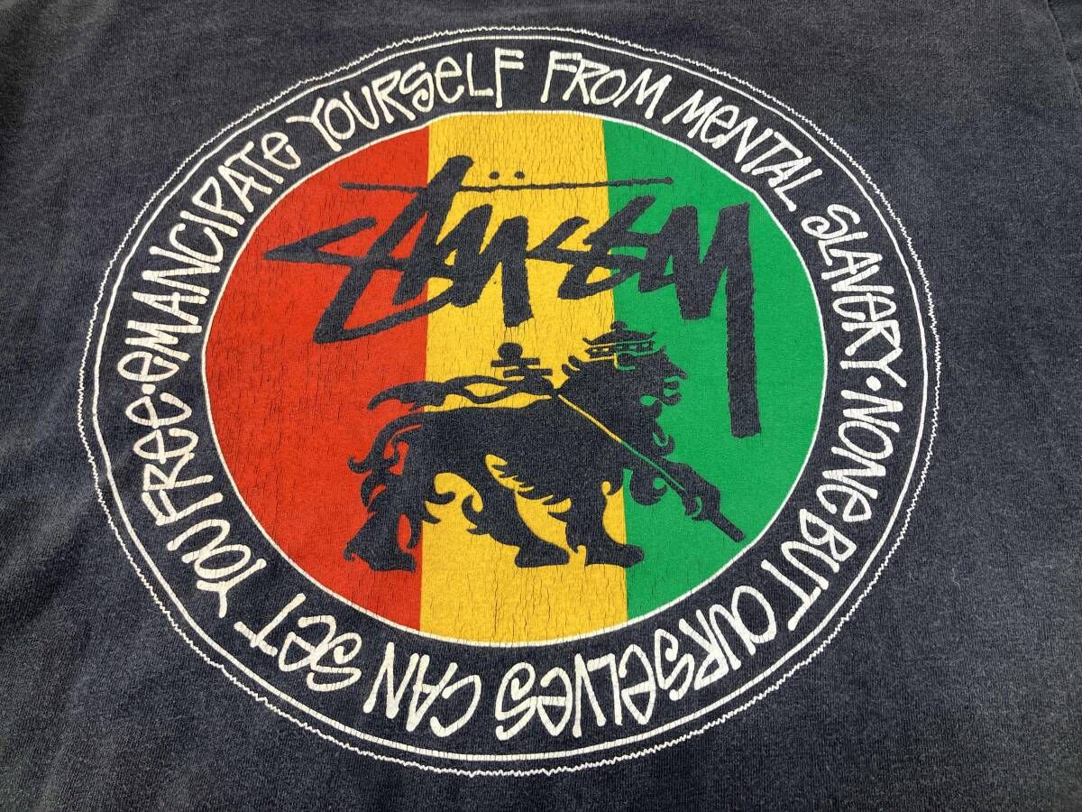 STUSSY 1980s ステューシー FeeLIN IRIe!!! RASTA LION ラスタ 長袖T
