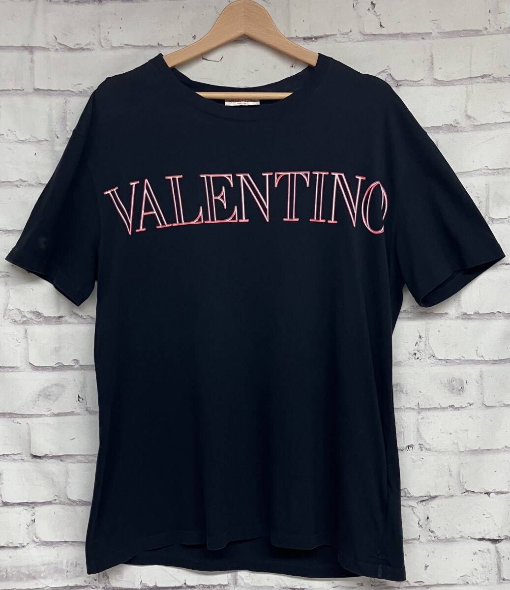 VALENTINO ヴァレンティノ ロゴプリント入りクルーネック半袖Tシャツ