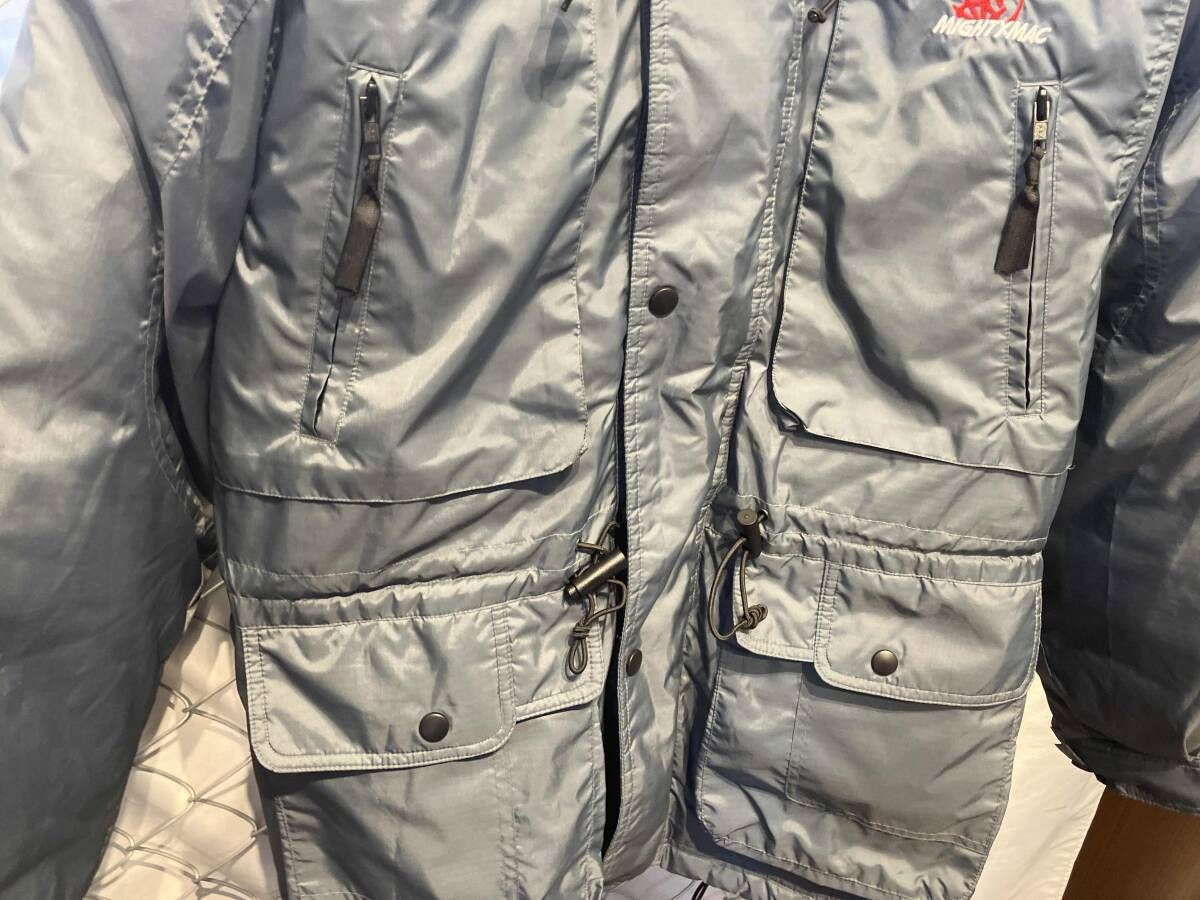 MIGHTY-MAC ロゴダウンジャケット レッド グレー サイズS マイティー