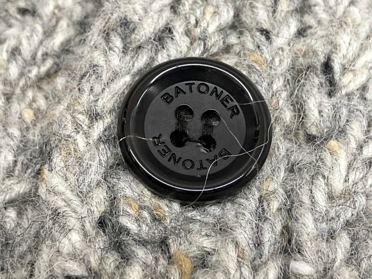 BATONER カーディガン サイズ1 ウール グレー 節約 BN-16FM-031 中古